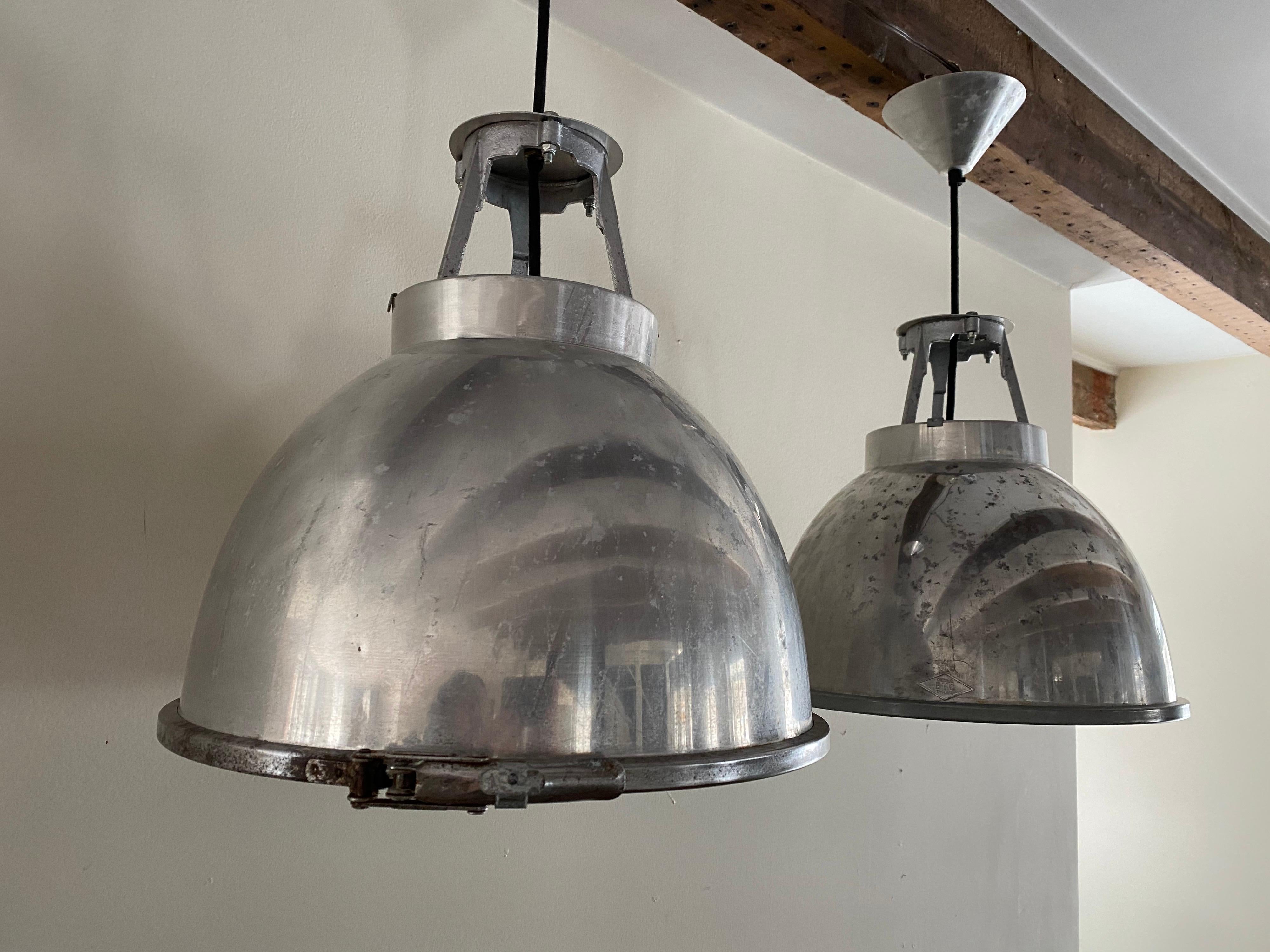 BTC England Pair of Pendant Lights In Fair Condition For Sale In Stockton, NJ