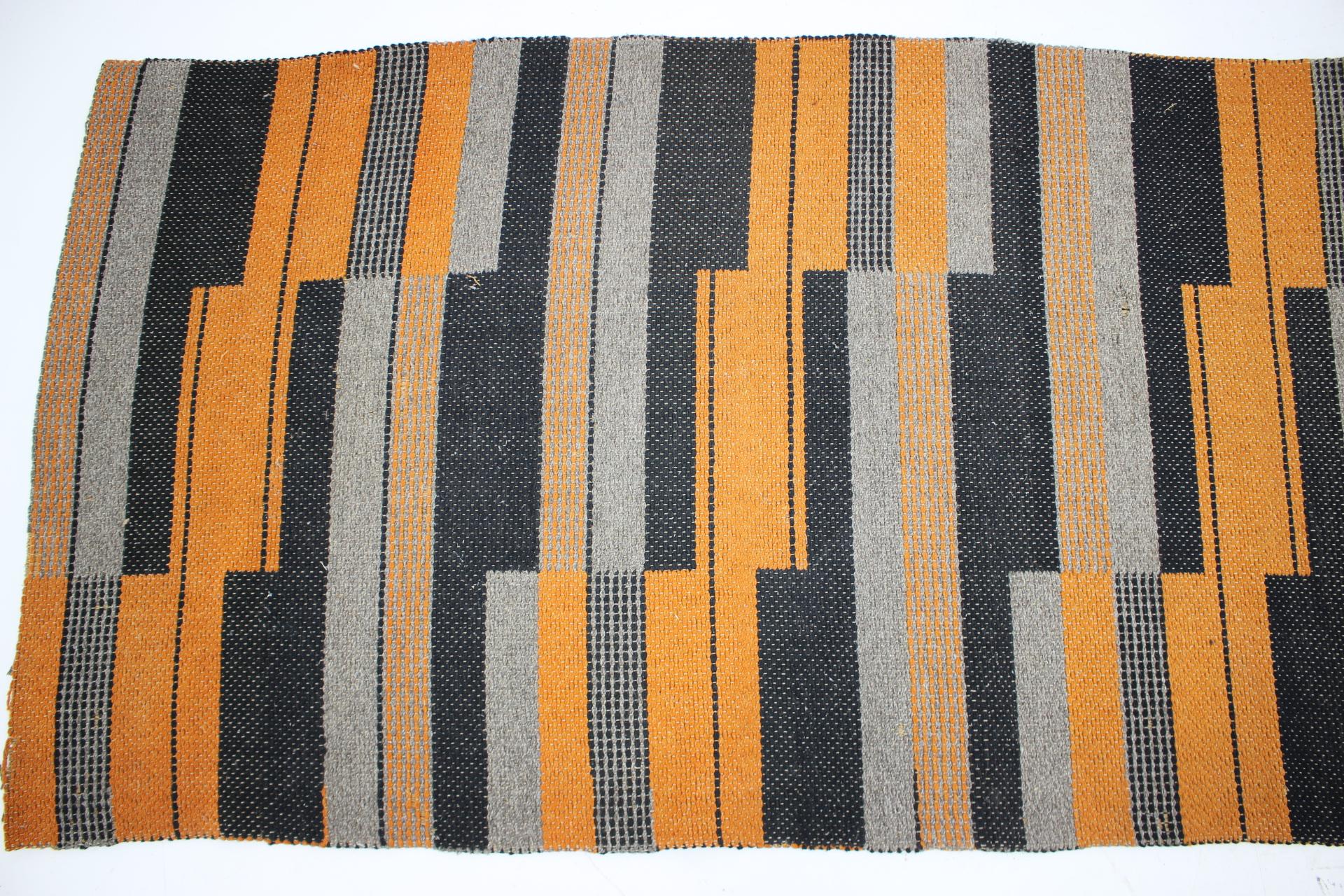 Mid-20th Century Buahaus Geometric Modernist Carpet/Rug, Czechoslovakia / 1930s For Sale
