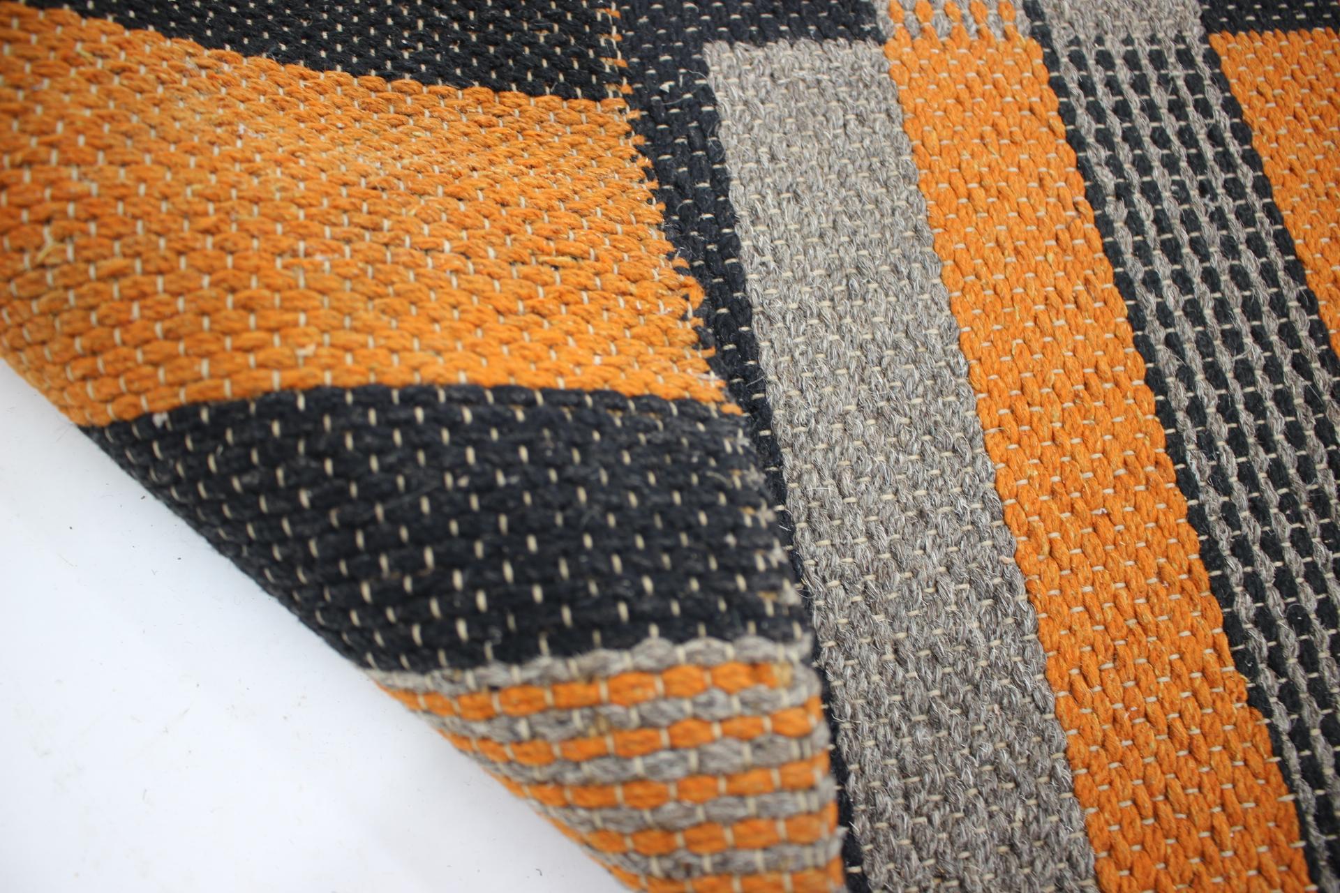 Wool Buahaus Geometric Modernist Carpet/Rug, Czechoslovakia / 1930s For Sale