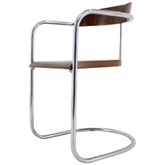 Buahaus Rare Tubular Chrome Chair, Hynek Gottwald, 1930s