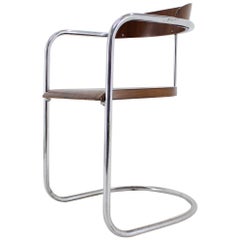 Buahaus Rare Tubular Chrome Chair, Hynek Gottwald, 1930s 