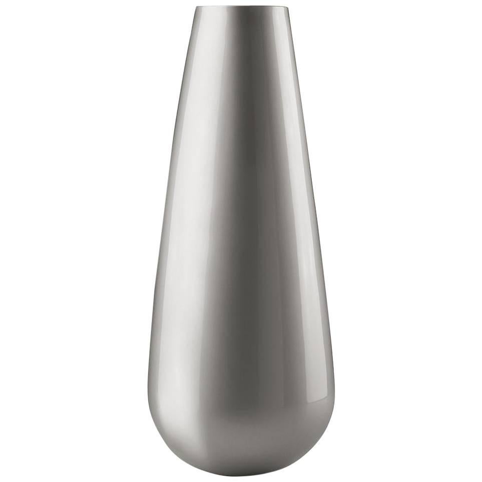 Buba Vase in Metallized Silver Polyethylene by Euro3Plast Department for Plust For Sale