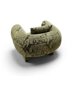 Bubble Armchair upholstered in TIGER MOUNTAINS 03 Fabric