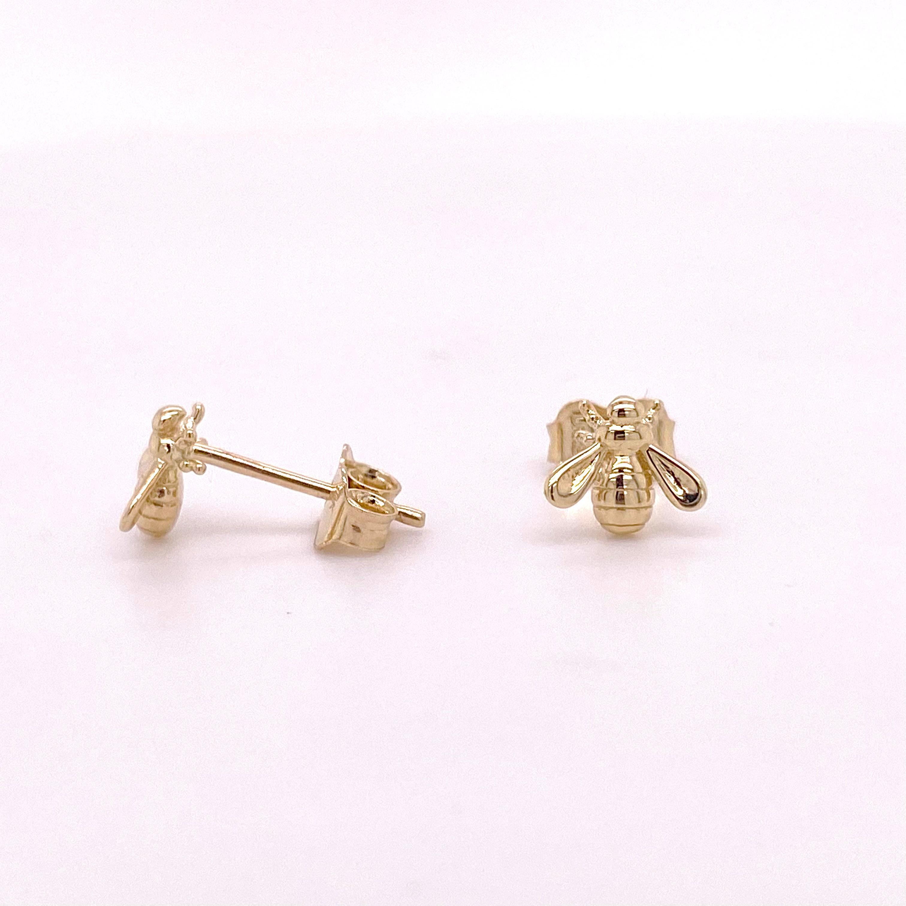 gold bumble bee earrings