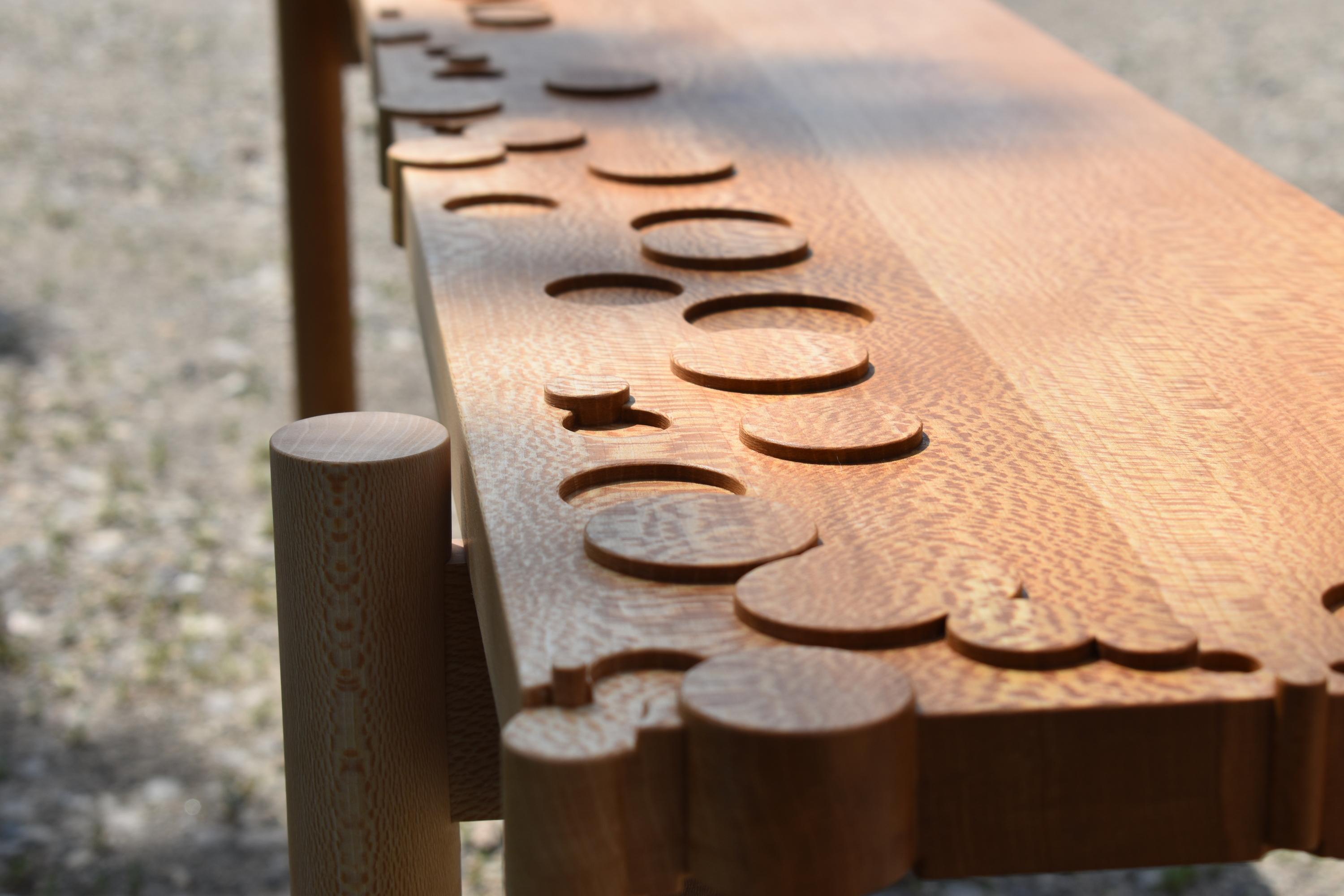 Carved Bubble Bench For Sale