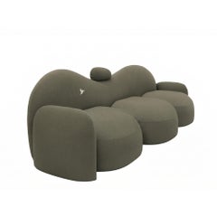 Canapé sculptural « Bubble Big Olive » de MainGUILTY, design contemporain de luxe