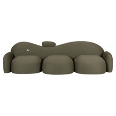 Canapé sculptural « Bubble Big Olive » de MainGUILTY, design contemporain de luxe
