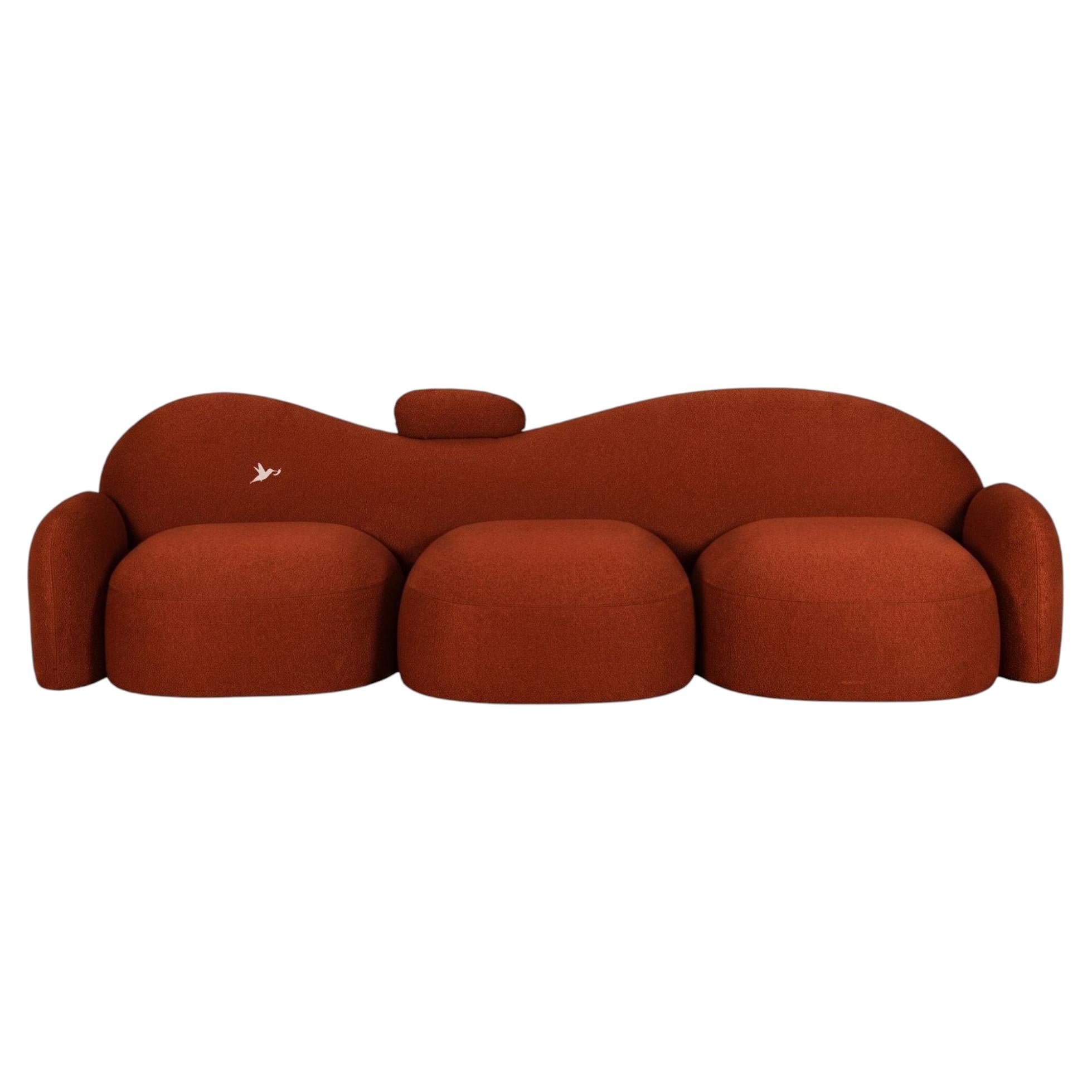 Bubble Big Sculptural Red Sofa - Contemporary Luxury Comfort Sofa by MainGUILTY For Sale