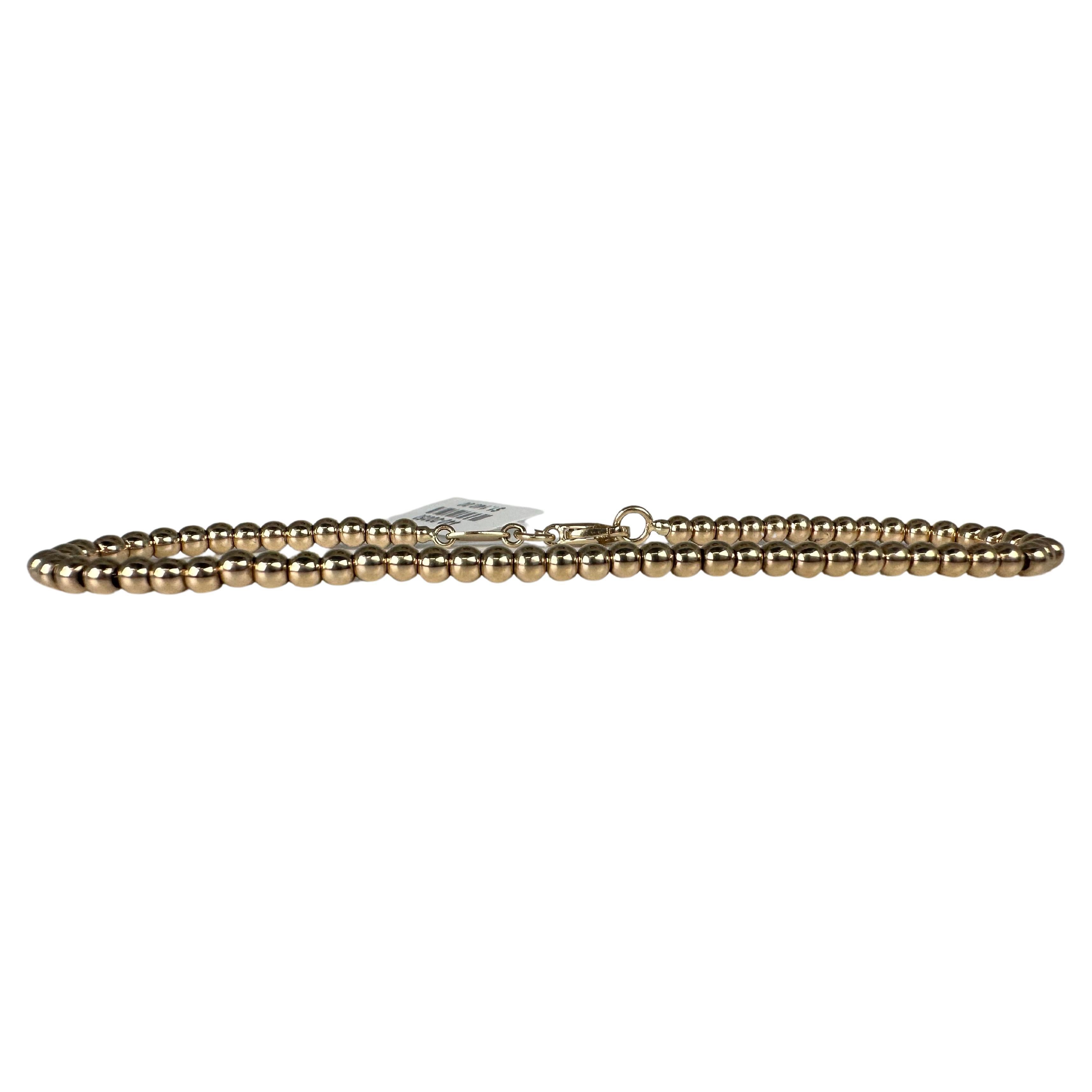 Bubble bracelet 14KT yellow gold 7.5 inches For Sale
