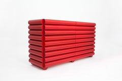 Bubble Bureau Dresser in Super Red Lacquer by Steven Bukowski