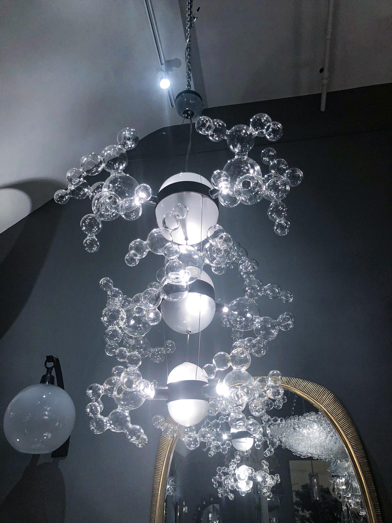 Modern “Bubble” Chandelier by Simone Crestani, Italy, 2012 For Sale