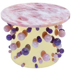 Bubble Cherry Blossom Rock Crystal Cocktail Table by Phoenix