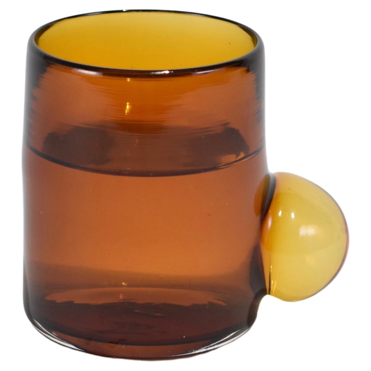 Bubble Cup in Amber For Sale