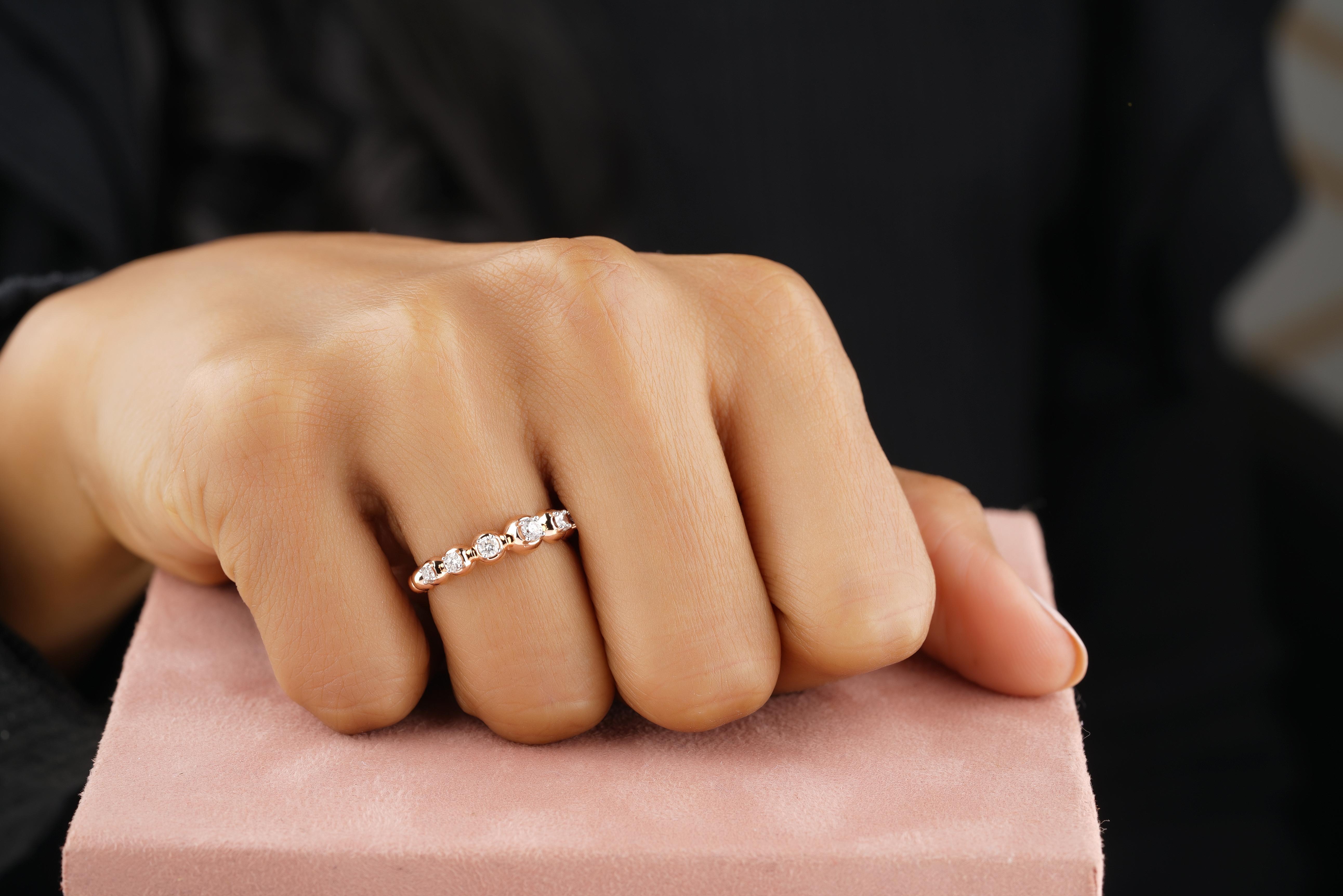 En vente :  Bracelet éternel Bubble Design serti de diamants ronds en or massif 18k 6