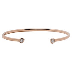 Bangle con diamanti a bolla in oro rosa