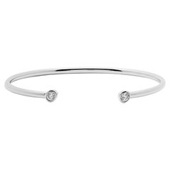 Bangle con diamanti a bolla in oro bianco