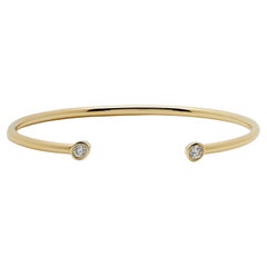 Bangle con diamanti a bolla in oro giallo