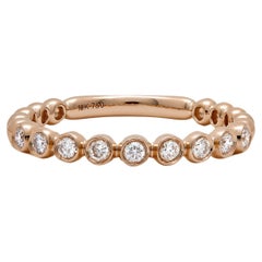 Bubble Diamond Partial Eternity Band in Rose Gold
