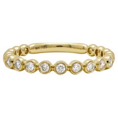 Bubble Diamond Partial Eternity Band in Yellow Gold