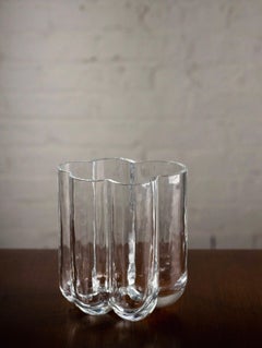 Bubble Form Textured Glass Vase by Sea Glasbruk Sweden