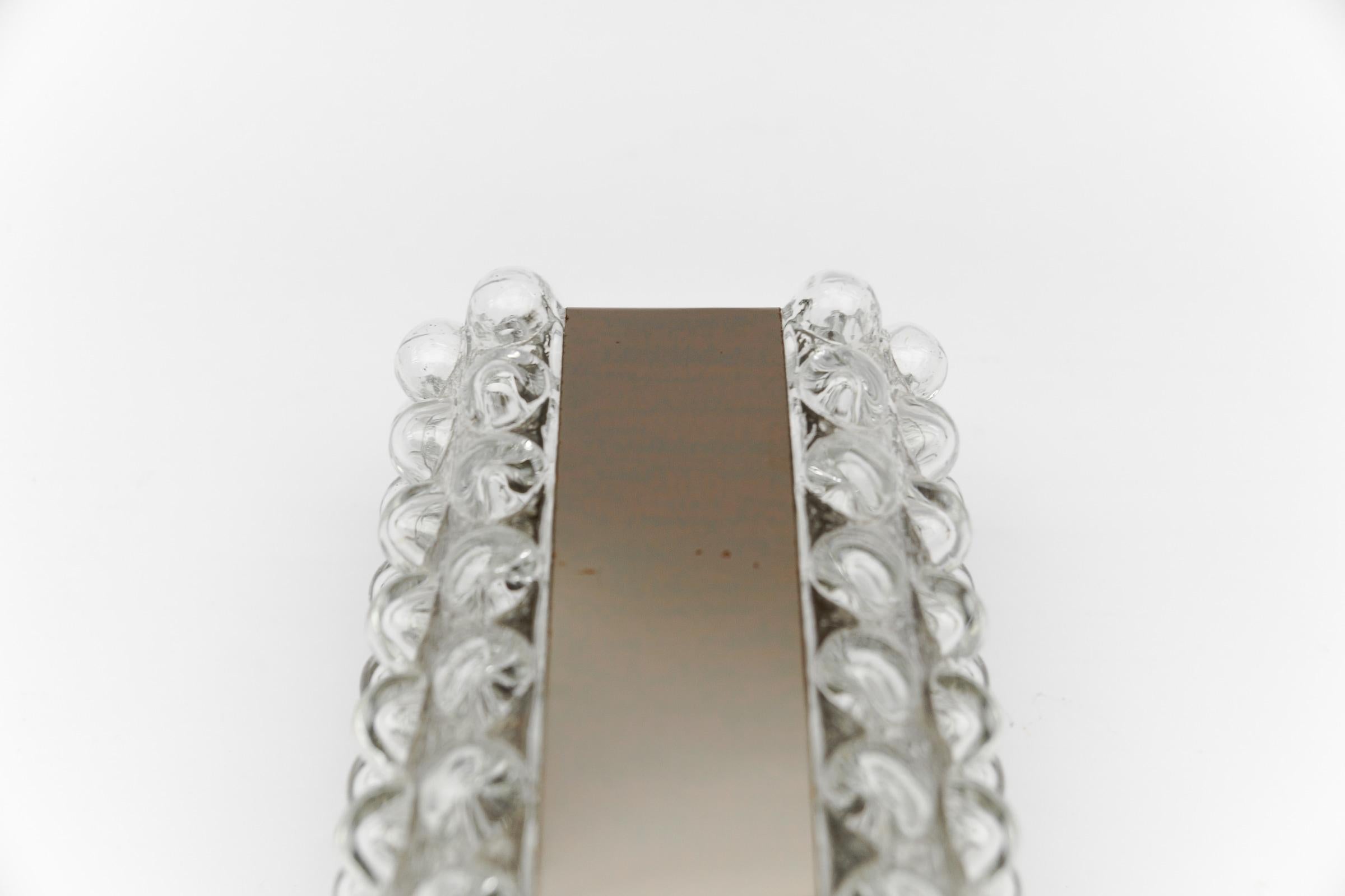 Bubble Glass and Chrome Sconce or Wall Lamp by Limburg, 1960s Germany For Sale 5