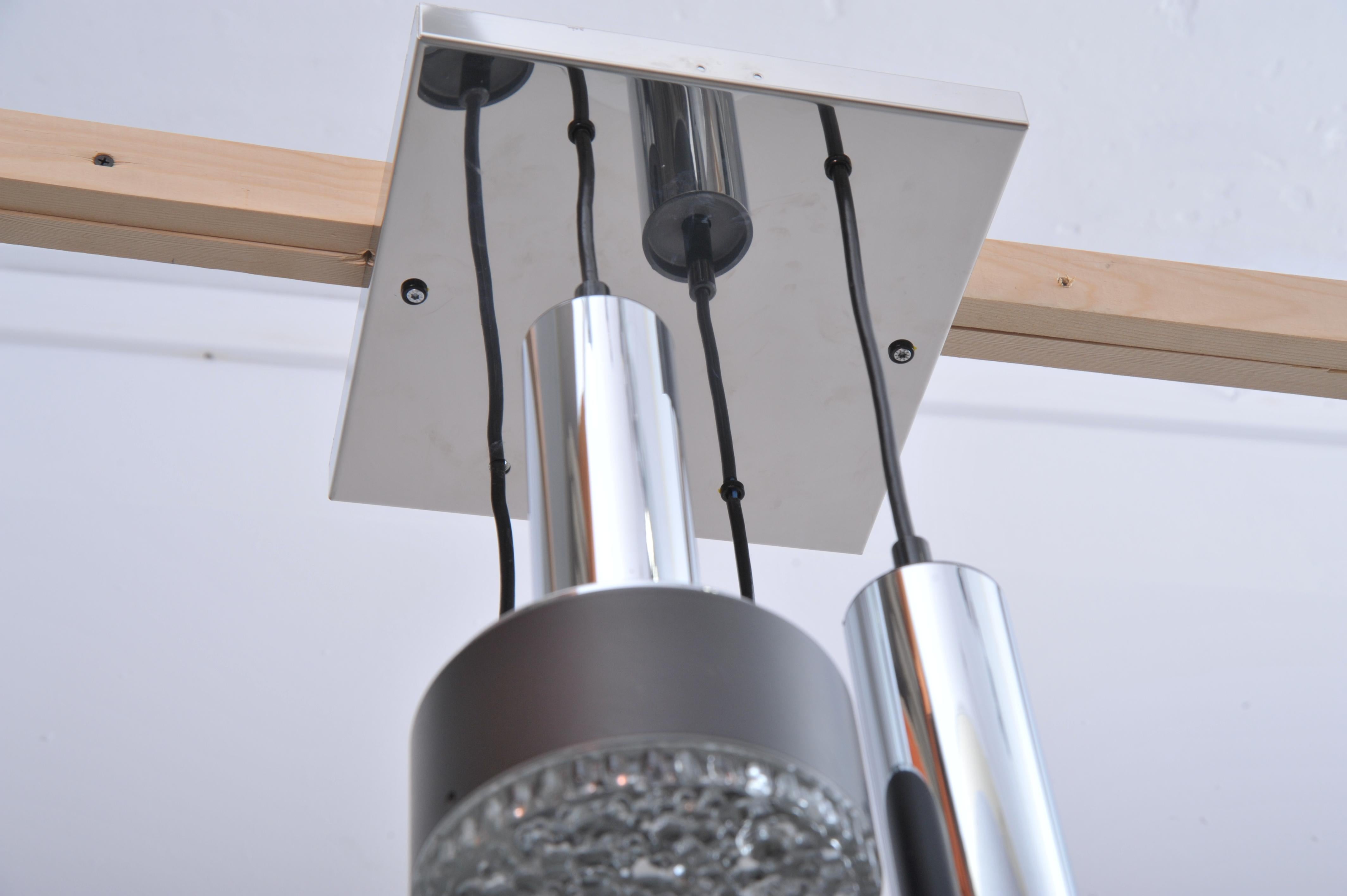 Lampada a sospensione a cascata in vetro a bolle di Staff (1960) in vendita 4
