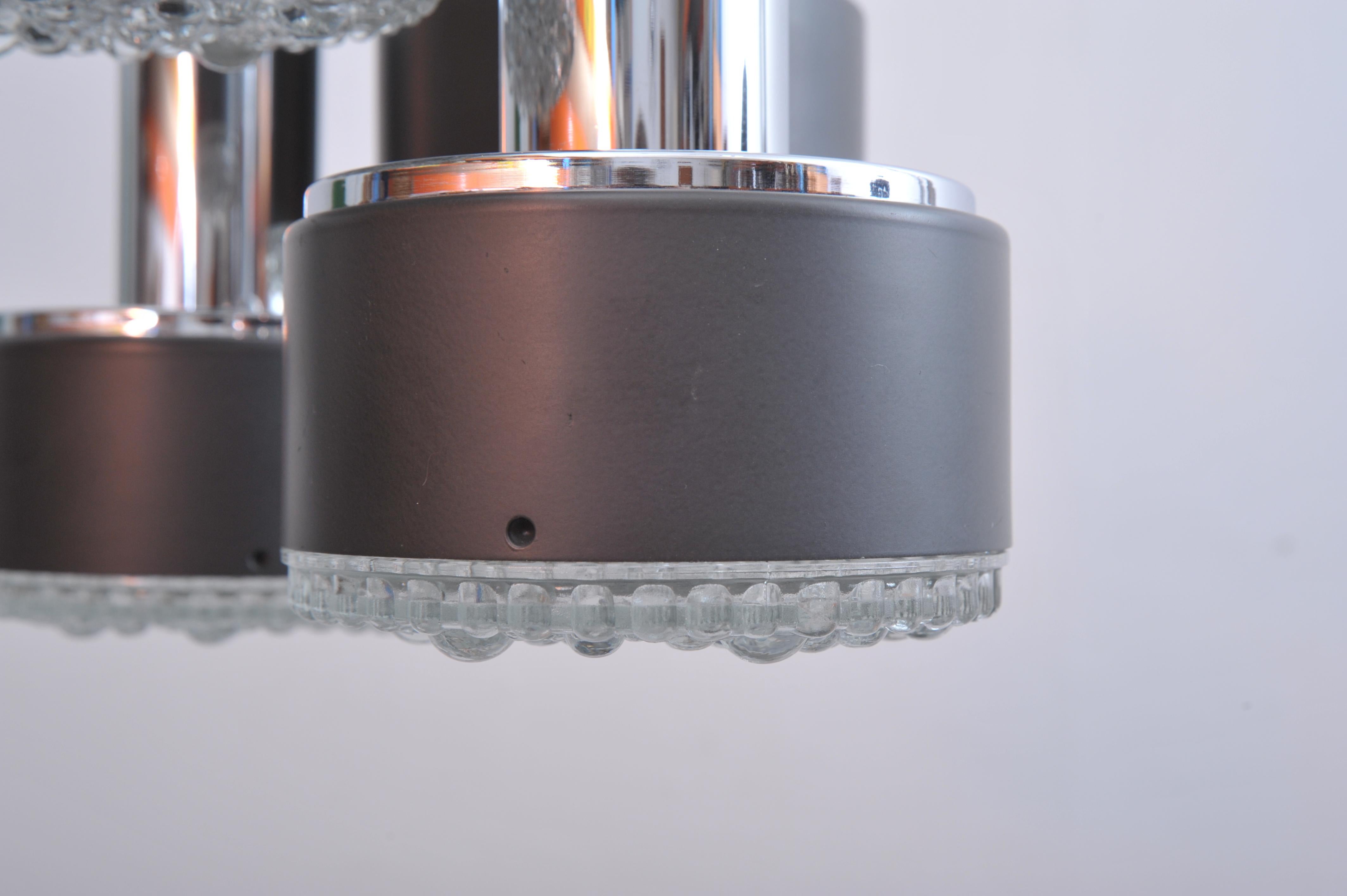 Lampada a sospensione a cascata in vetro a bolle di Staff (1960) in vendita 5