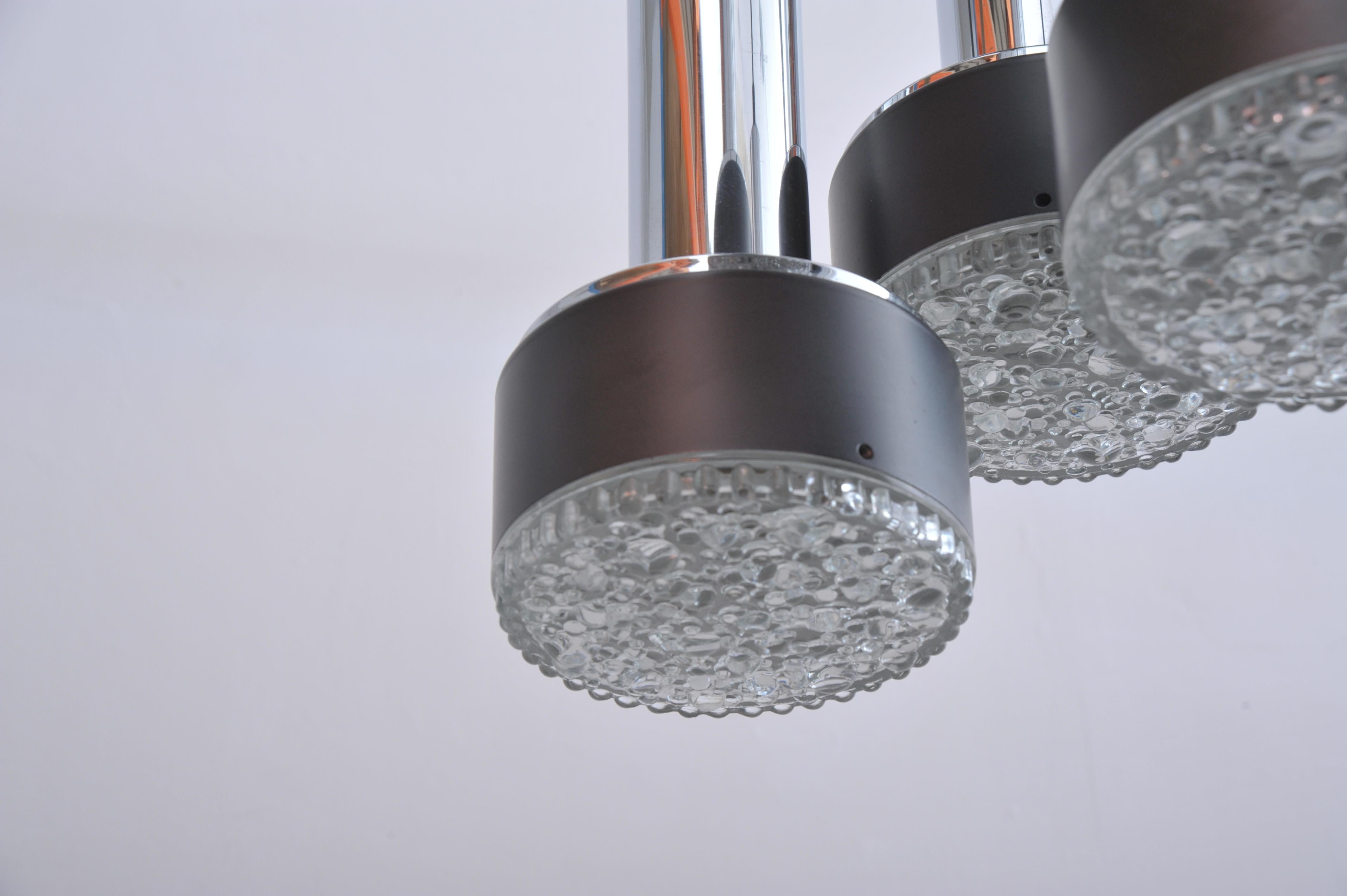 Lampada a sospensione a cascata in vetro a bolle di Staff (1960) in vendita 2