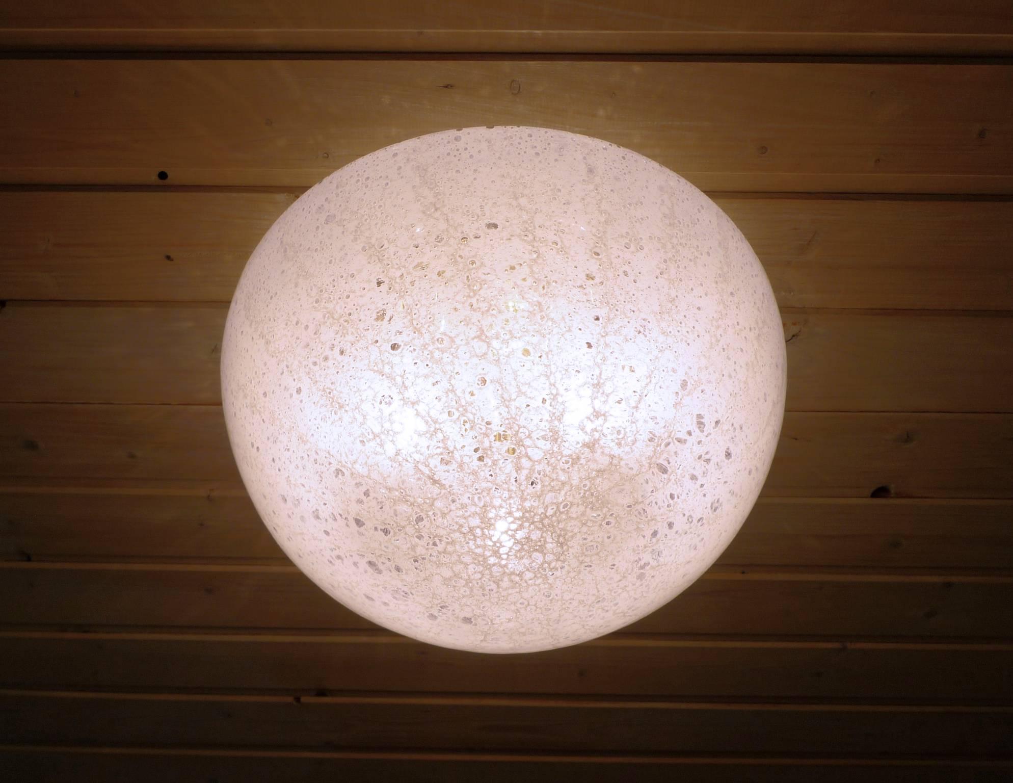 Metal Bubble Glass Ceiling Lamp from Doria Leuchten, Germany, 1970s For Sale