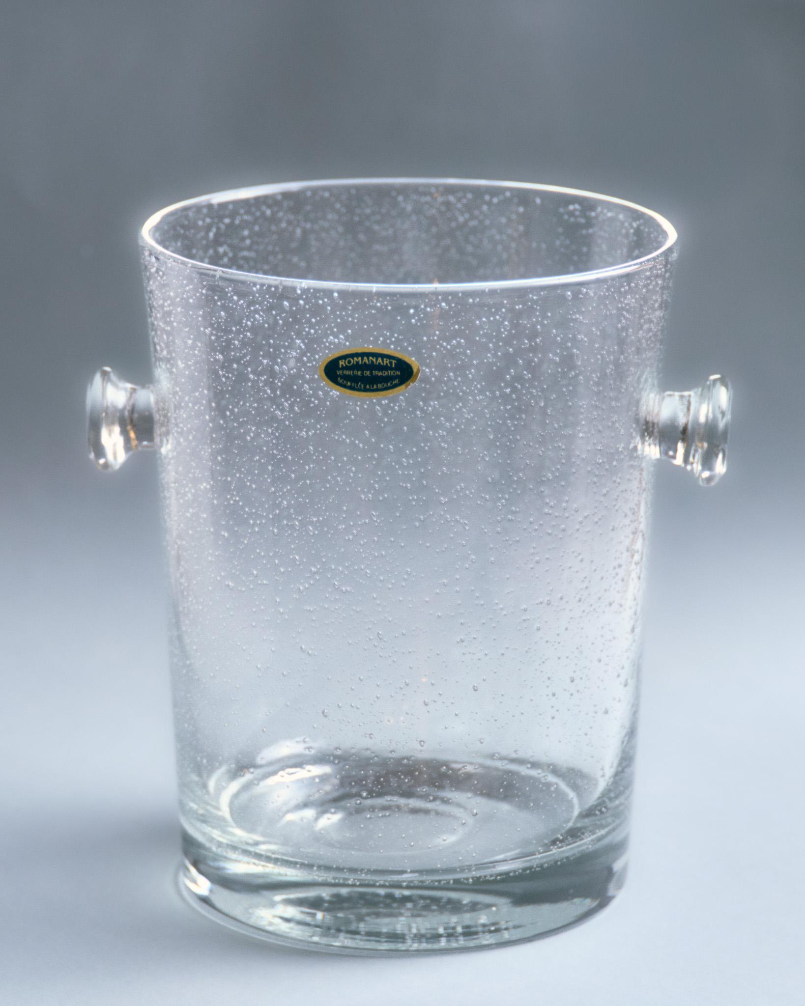 Sektkübel aus Blasenglas, Romanart, 1970er Jahre (Italienisch) im Angebot