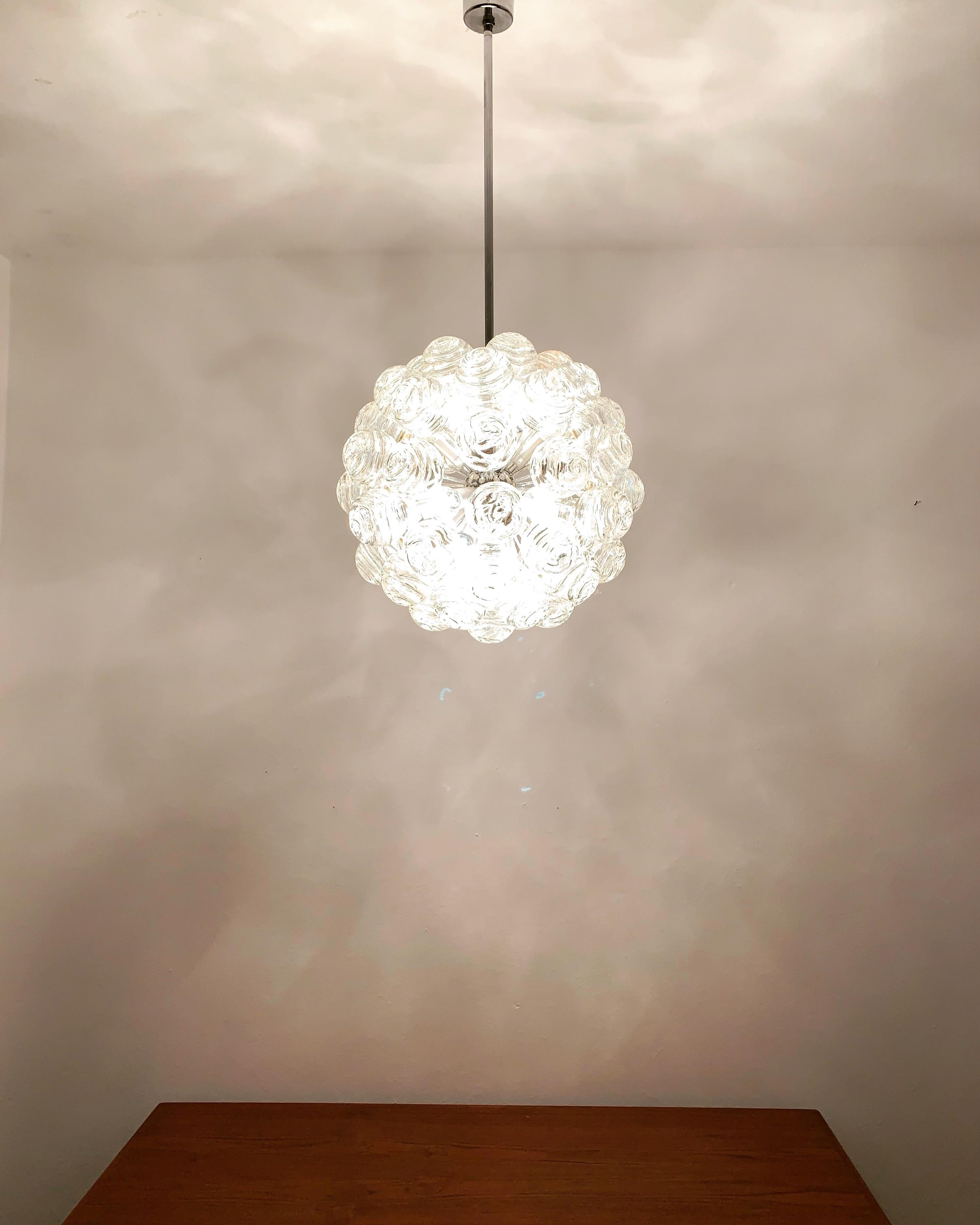 Lampadario a bolle di vetro di Doria in vendita 3