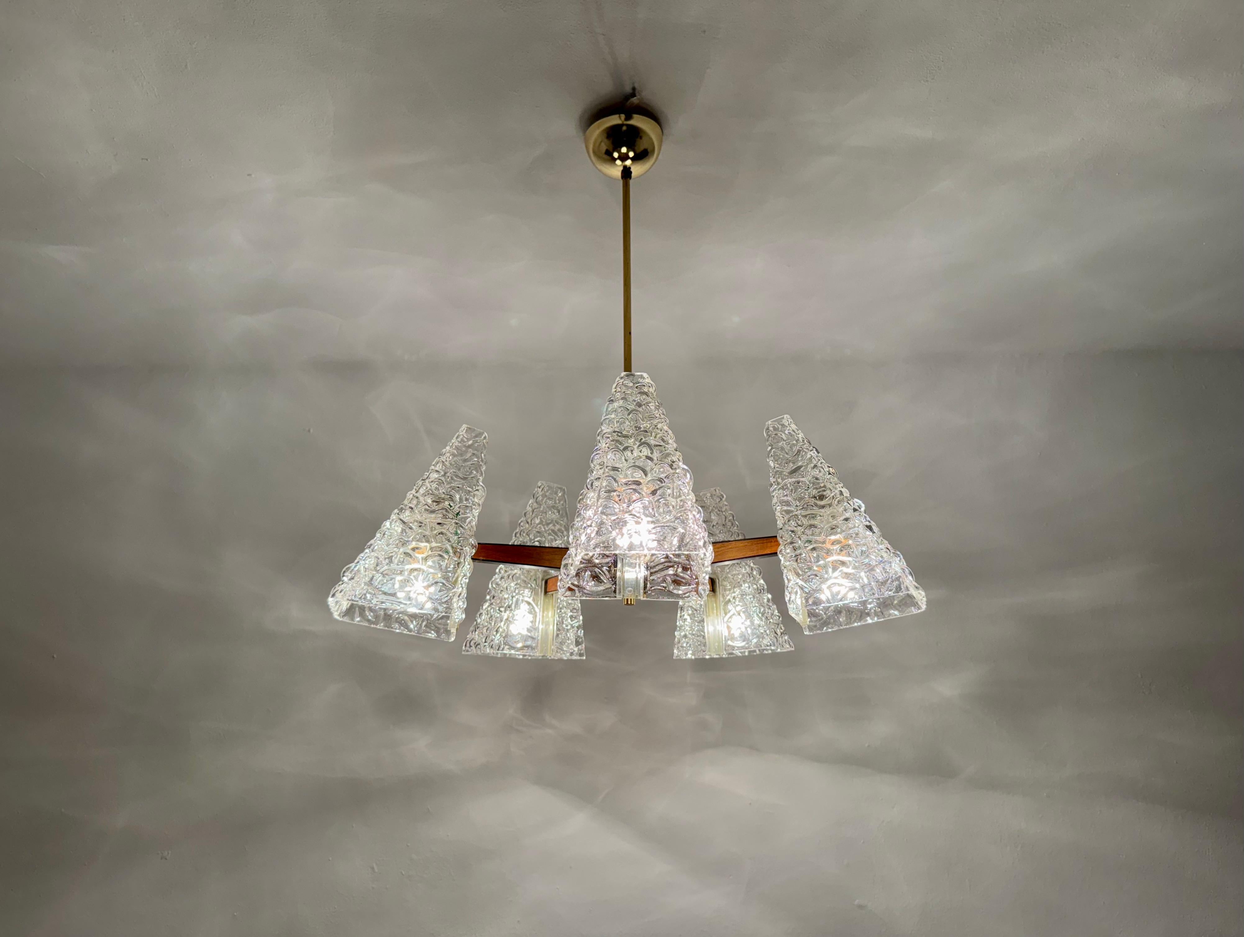 Lustre en verre bullé de Rupert Nikoll en vente 6