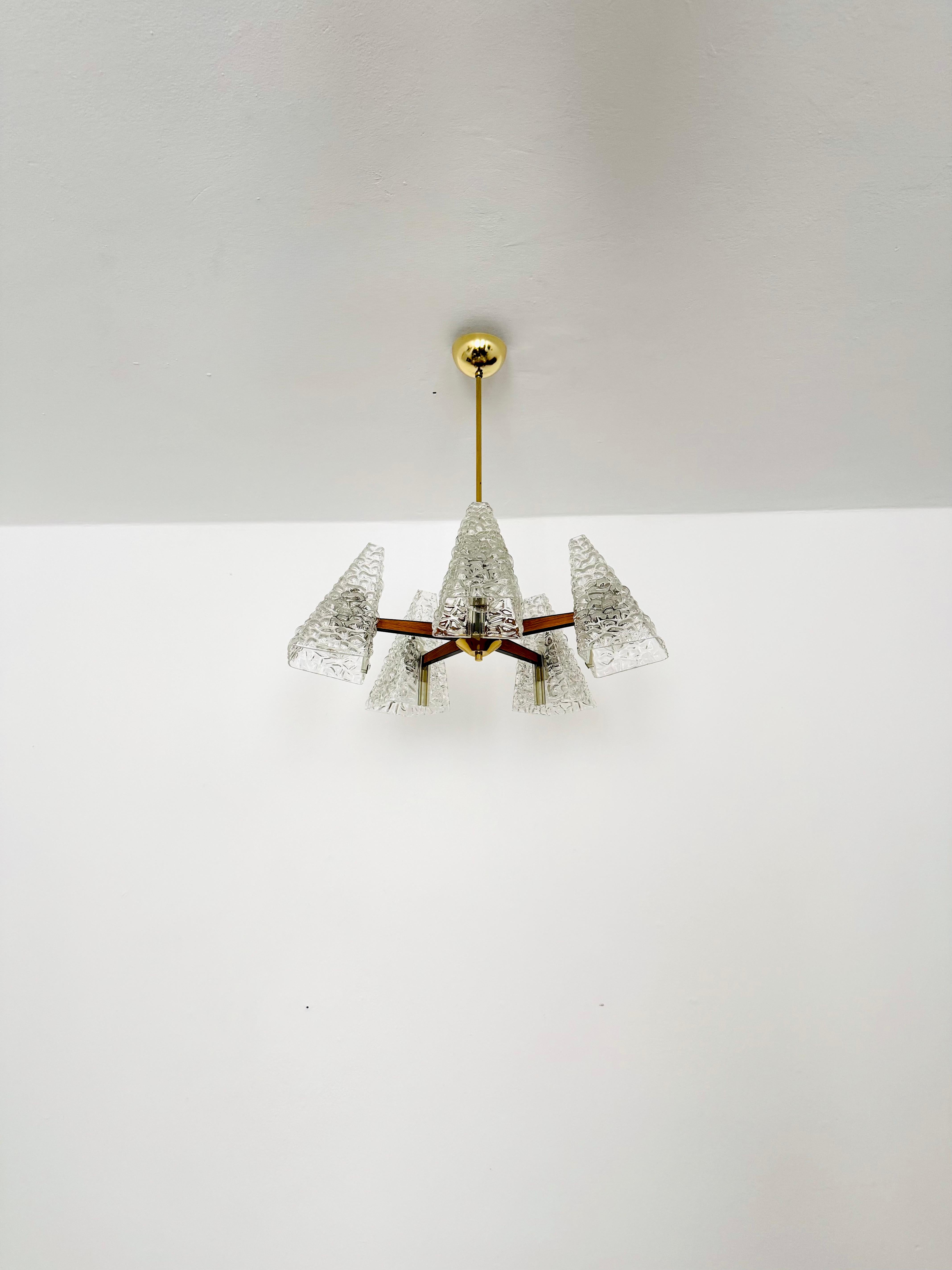 Autrichien Lustre en verre bullé de Rupert Nikoll en vente