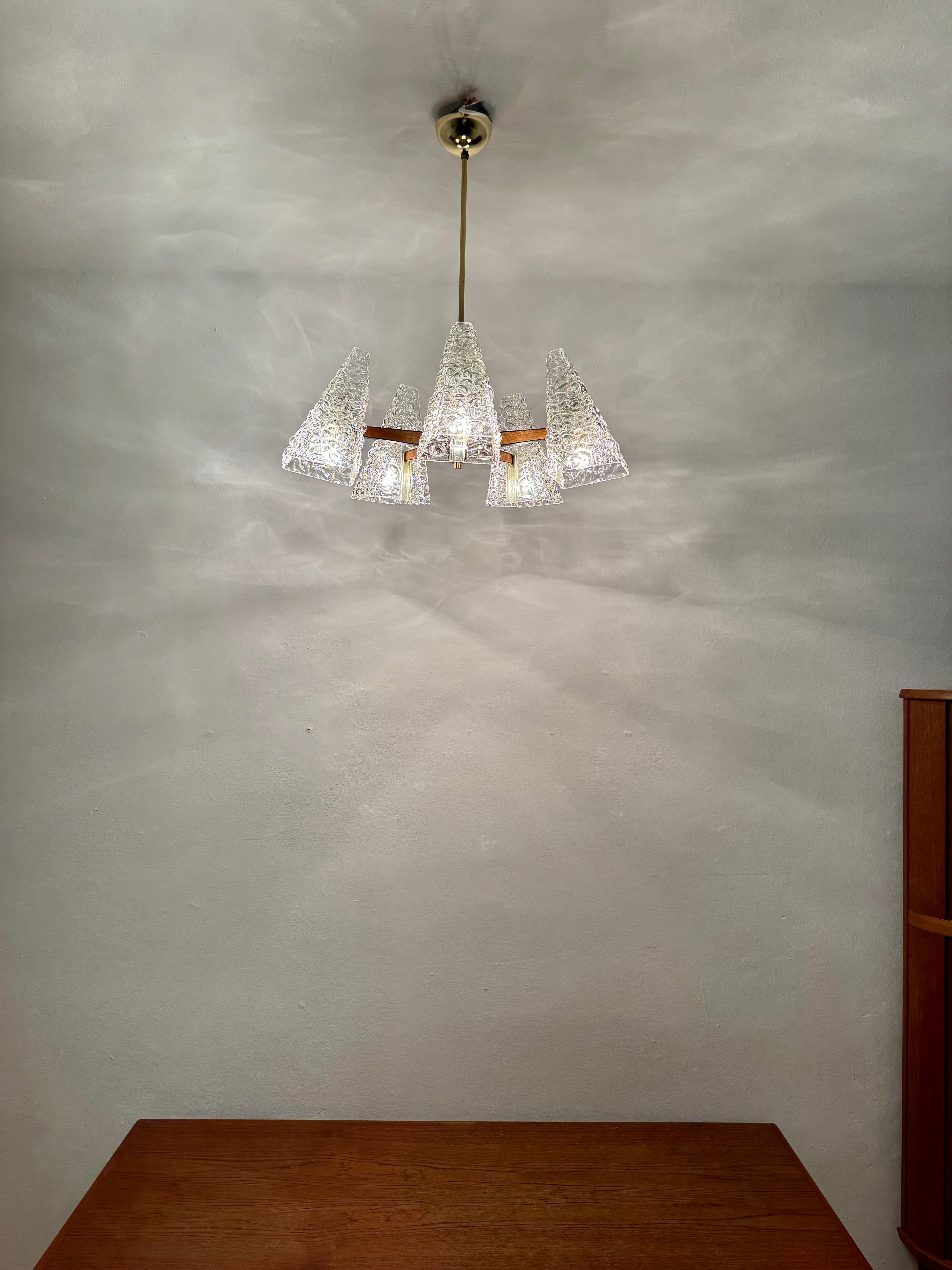 Lustre en verre bullé de Rupert Nikoll en vente 2