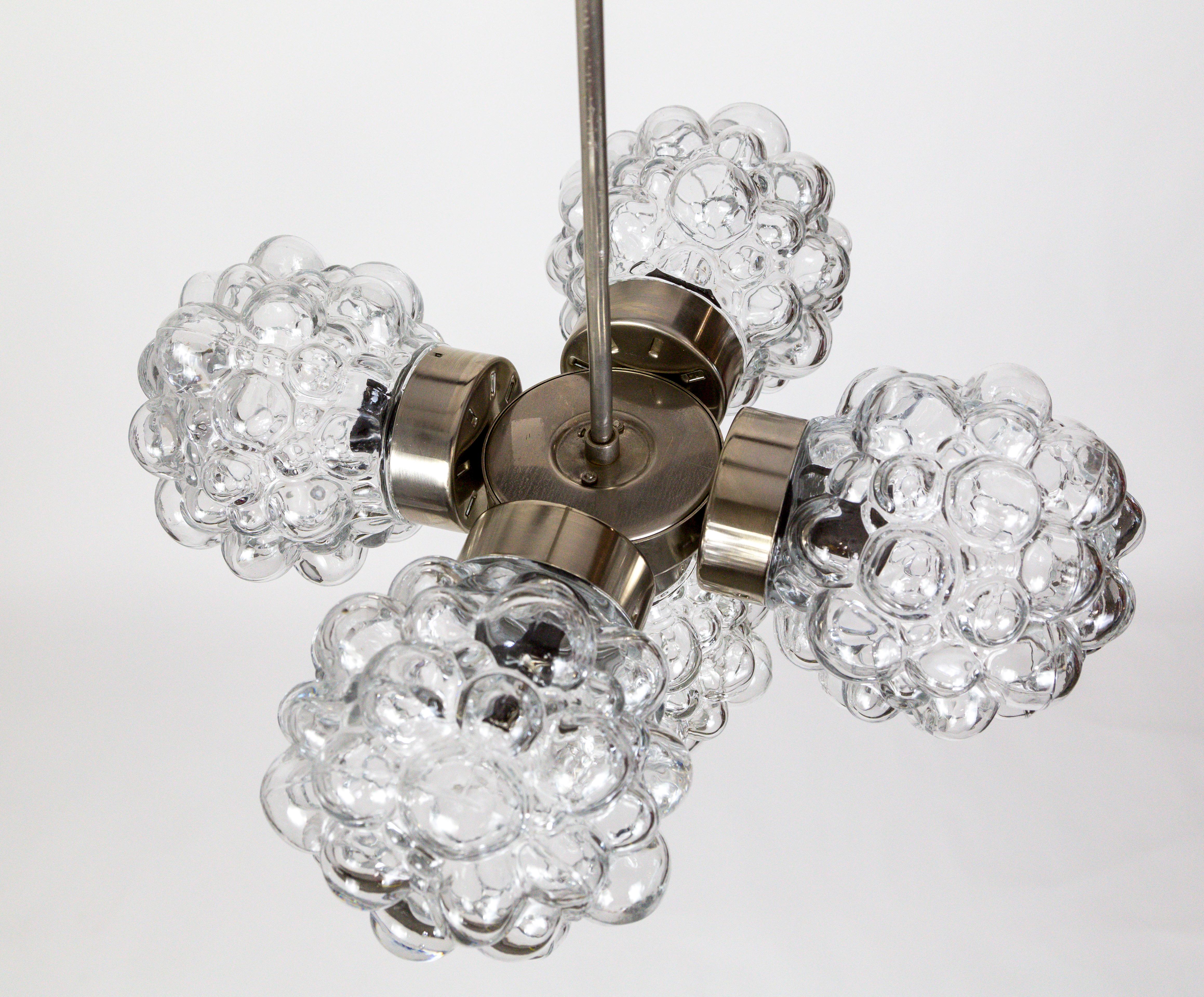 Bubble Glass Cluster Chandelier by Helena Tynell '2 Available' In Good Condition In San Francisco, CA