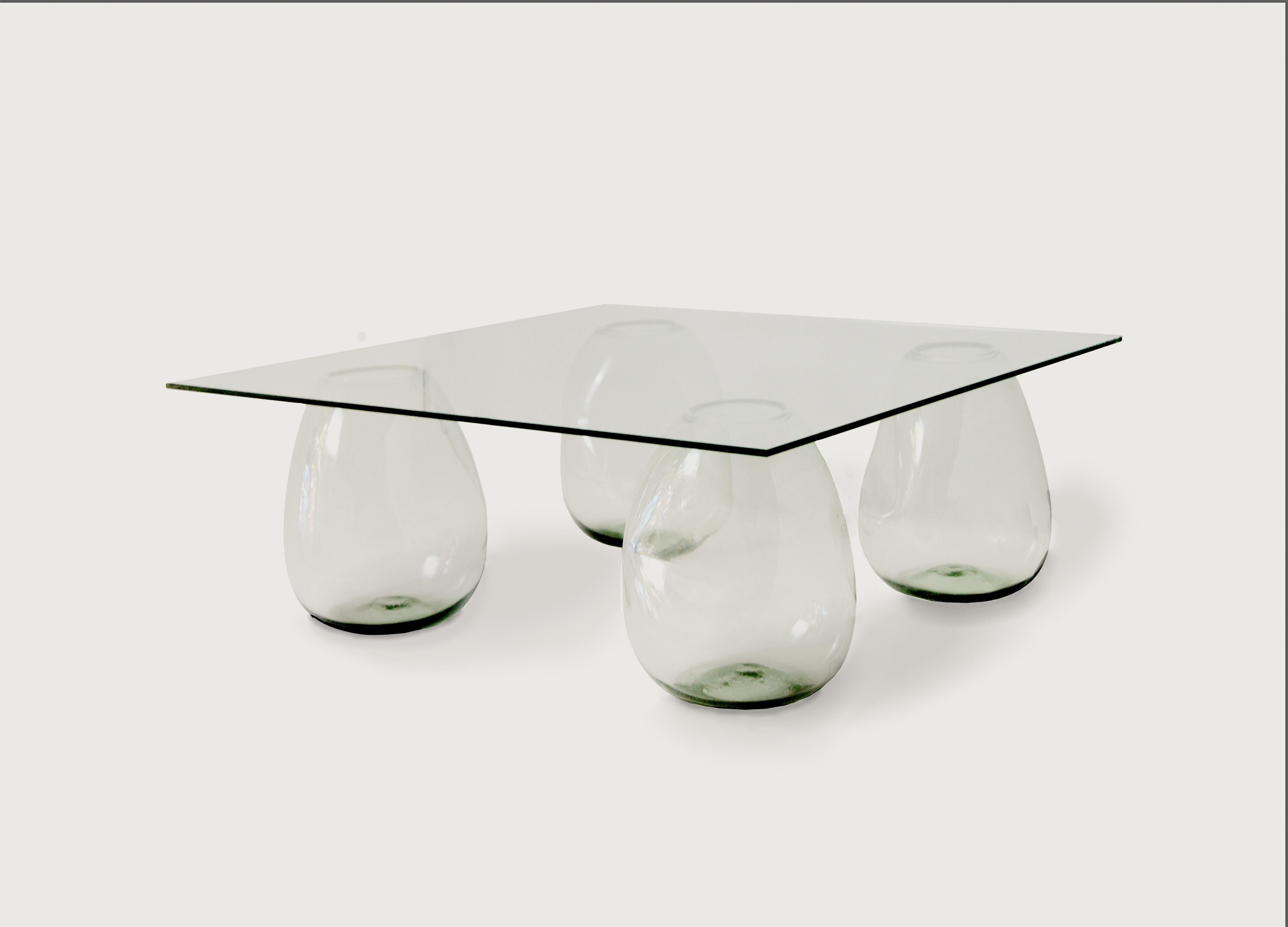 Table basse en verre à bulles en vente 2