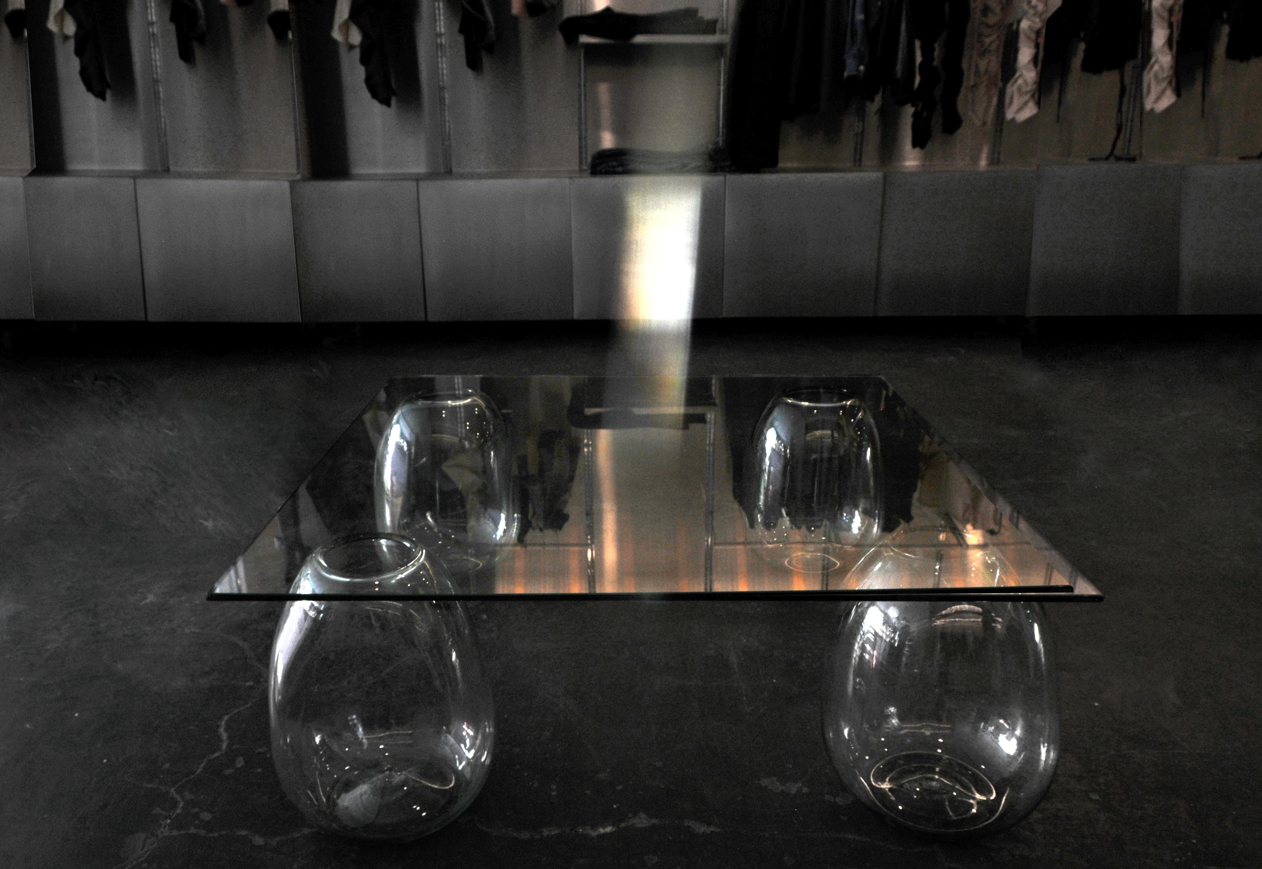 Mexicain Table basse en verre à bulles en vente