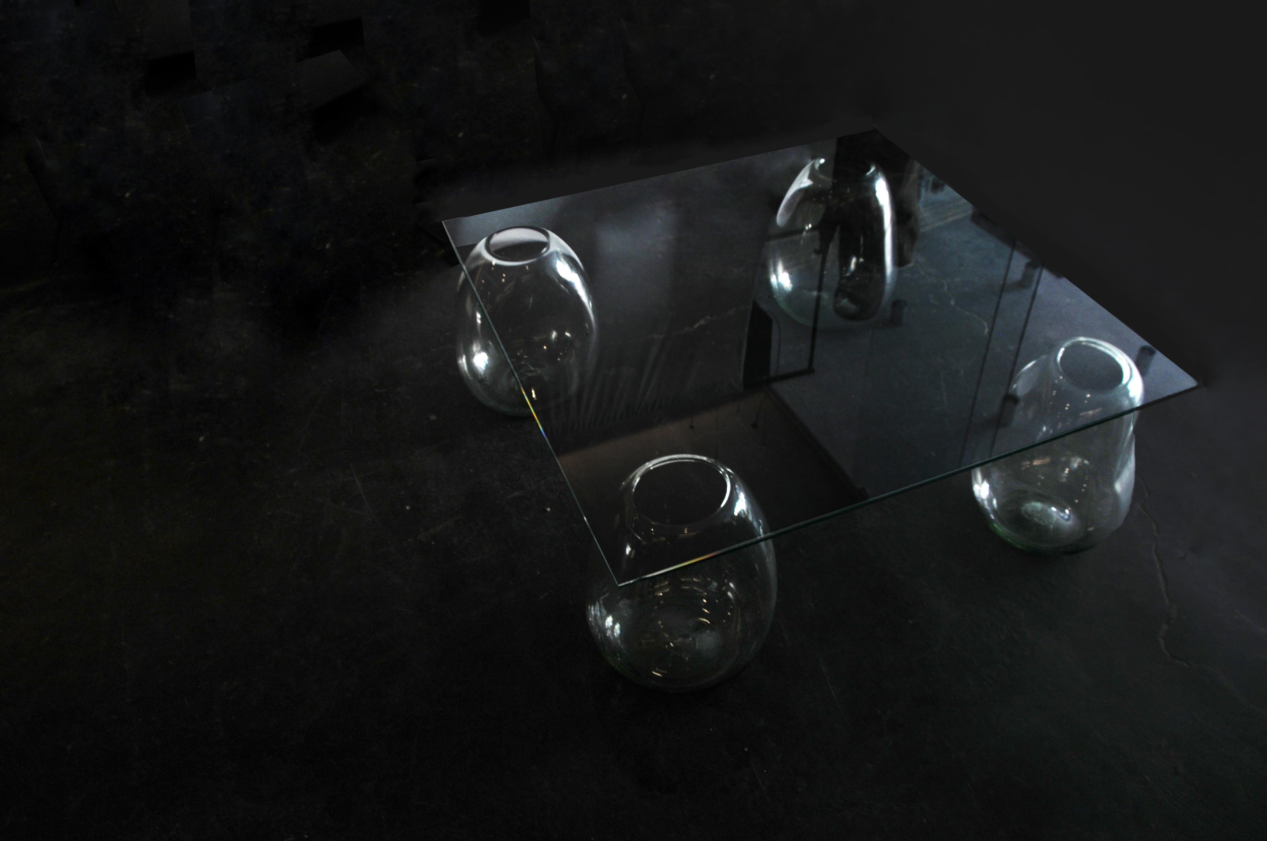 Table basse en verre à bulles en vente 1