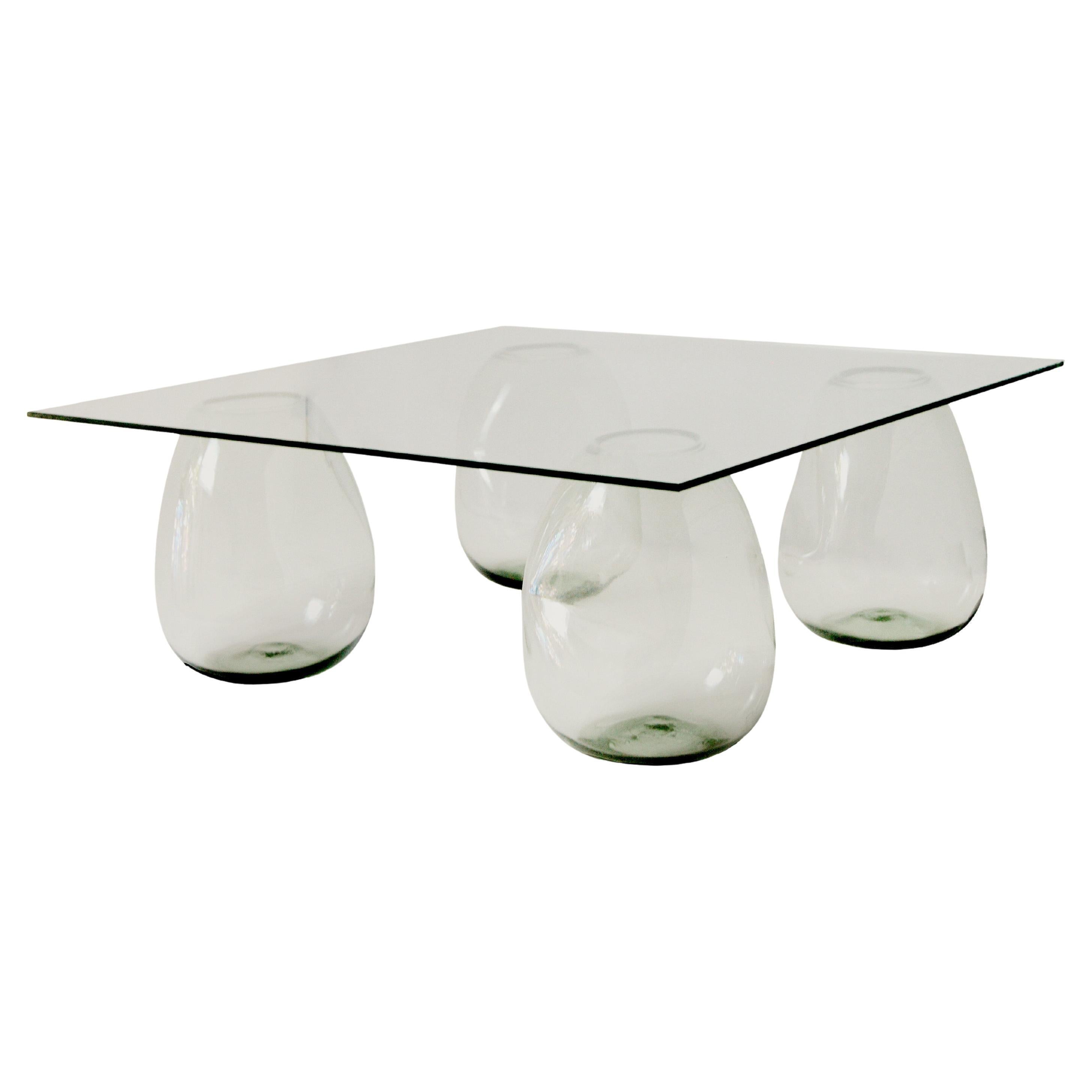 Table basse en verre à bulles en vente