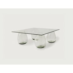 Mesa baja de cristal soplado y templado Bubble Glass by Panorammma