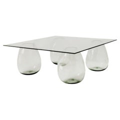 Mesa baja de cristal soplado y templado Bubble Glass by Panorammma