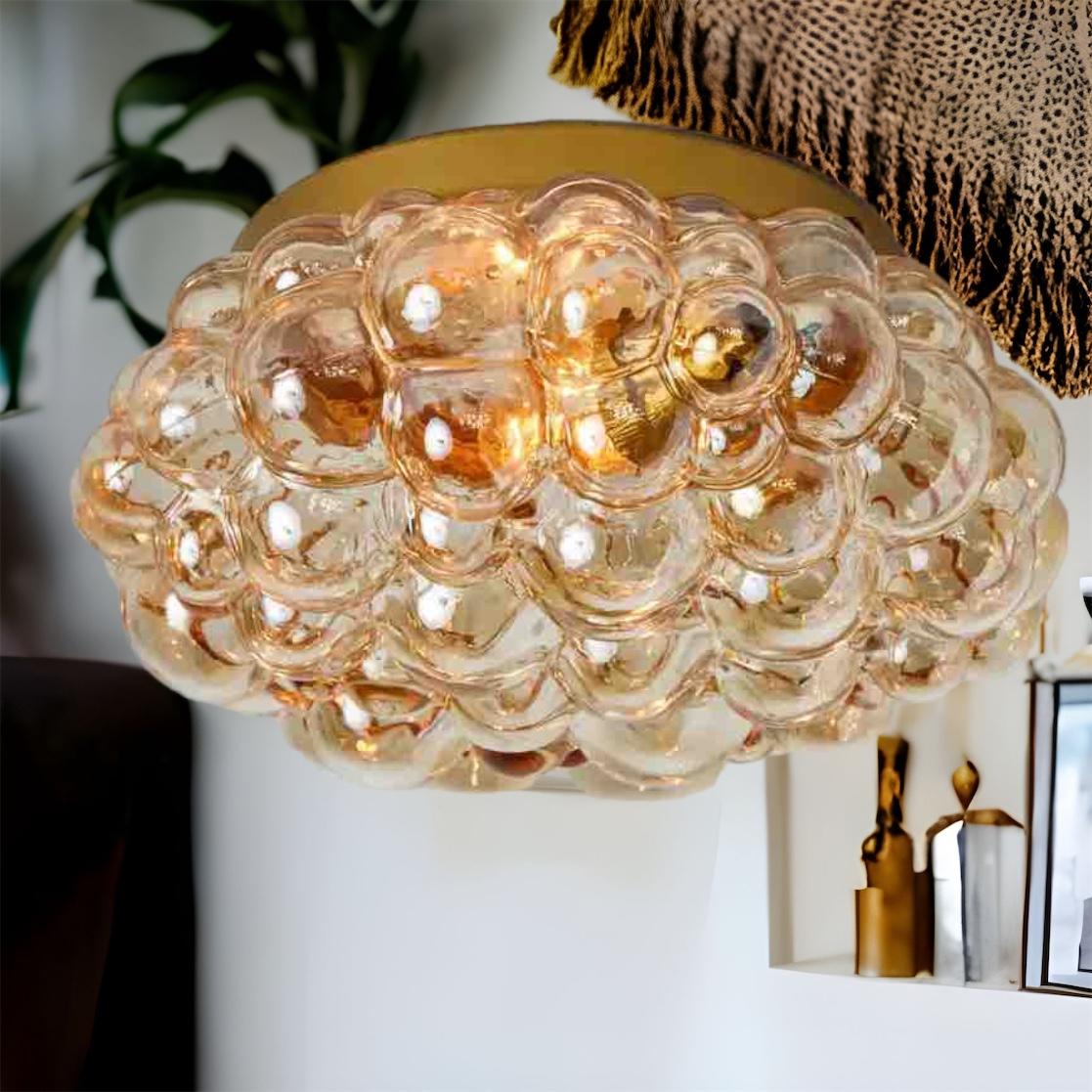 Bubble Glass Flush Mount or Sconce by Helena Tynell for Limburg, Germany, 1960s 4