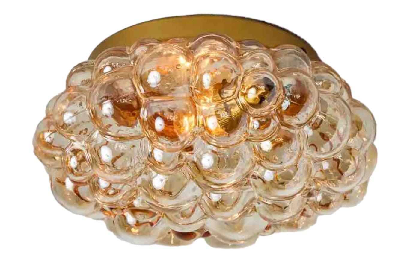 Bubble Glass Flush Mount or Sconce by Helena Tynell for Limburg, Germany, 1960s 5