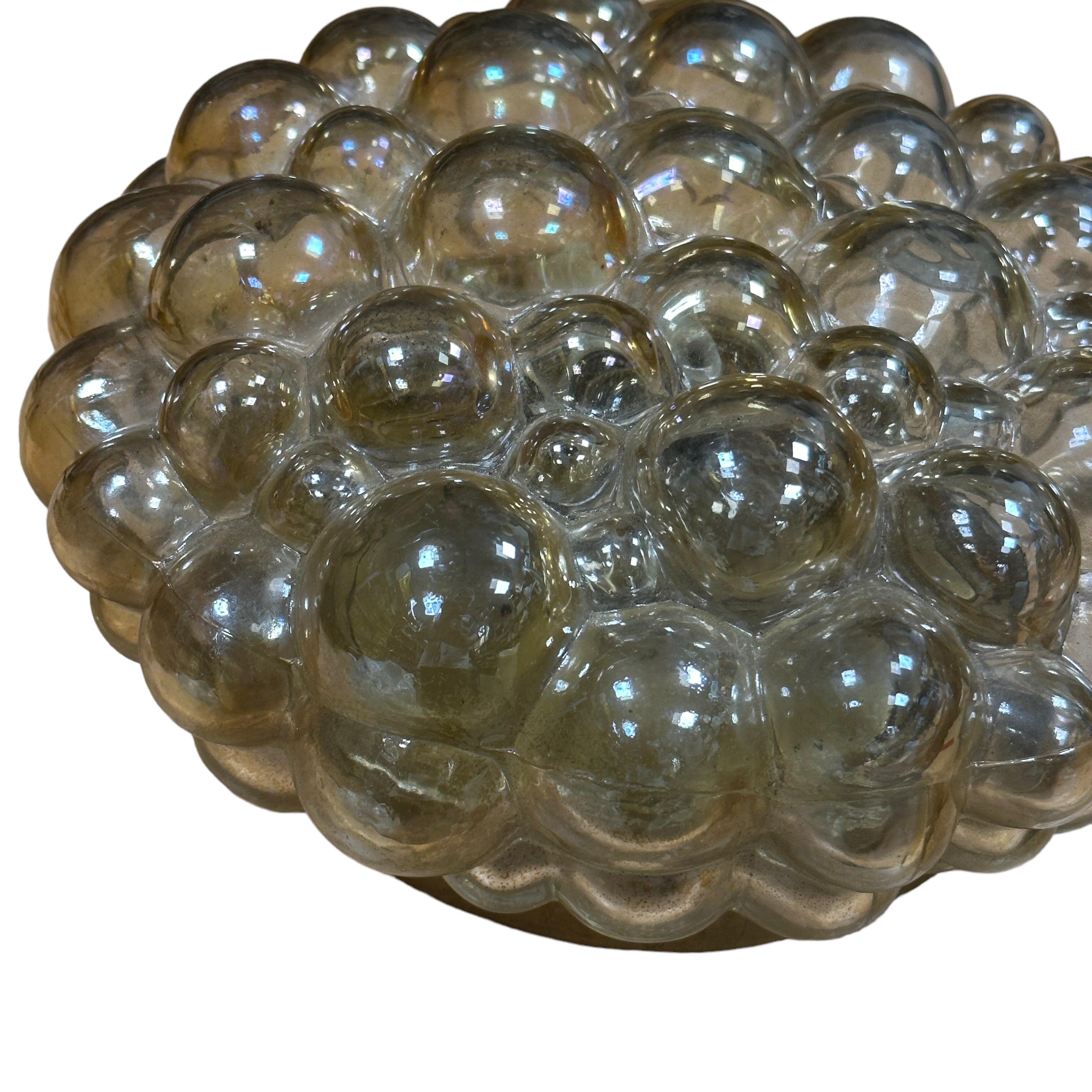 Mid-Century Modern Bubble Glass Flush Mount or Sconce by Helena Tynell for Limburg, Germany, 1960s For Sale