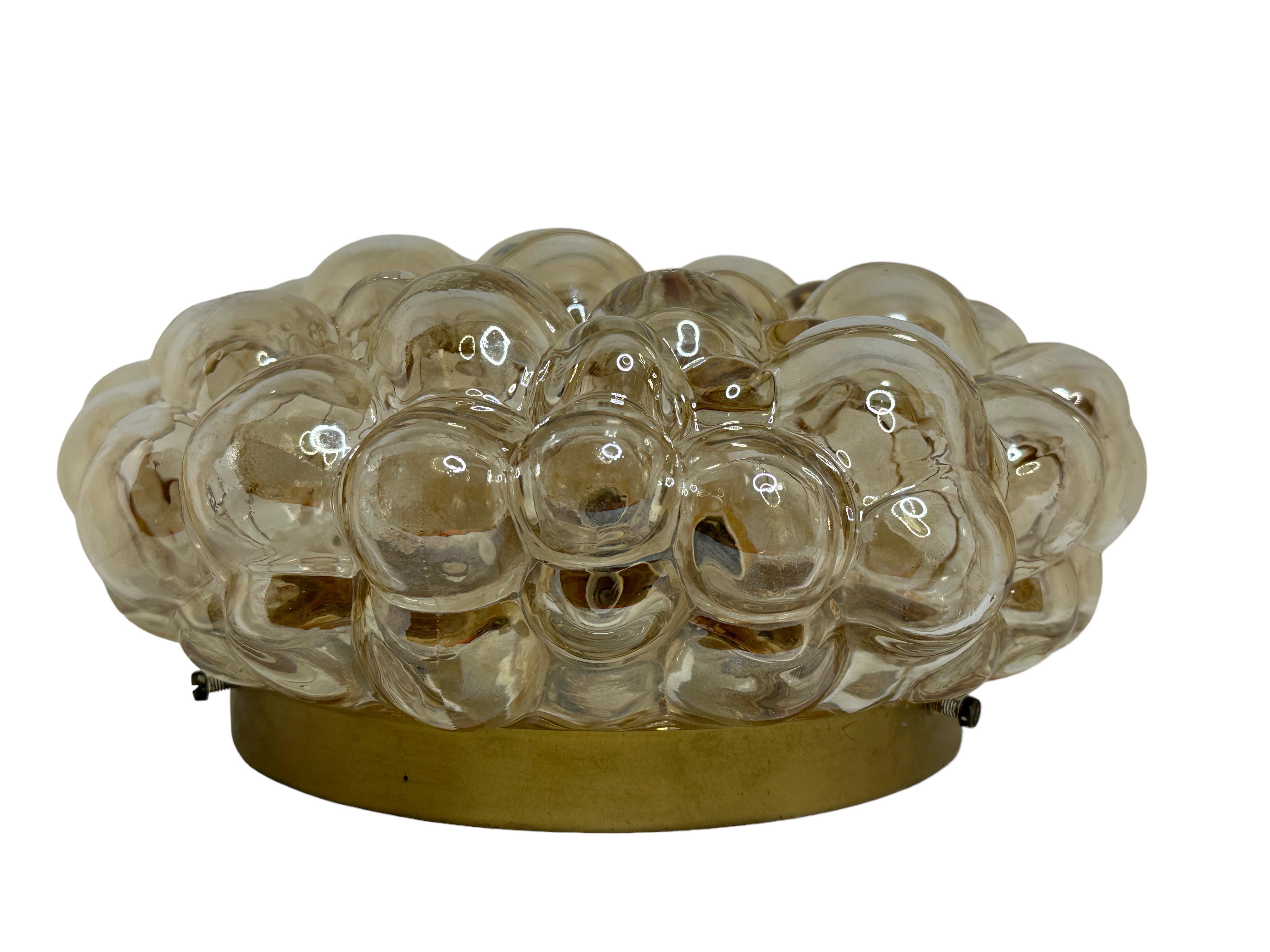 Bubble Glass Flush Mount or Sconce by Helena Tynell for Limburg, Germany, 1960s In Good Condition In Nuernberg, DE