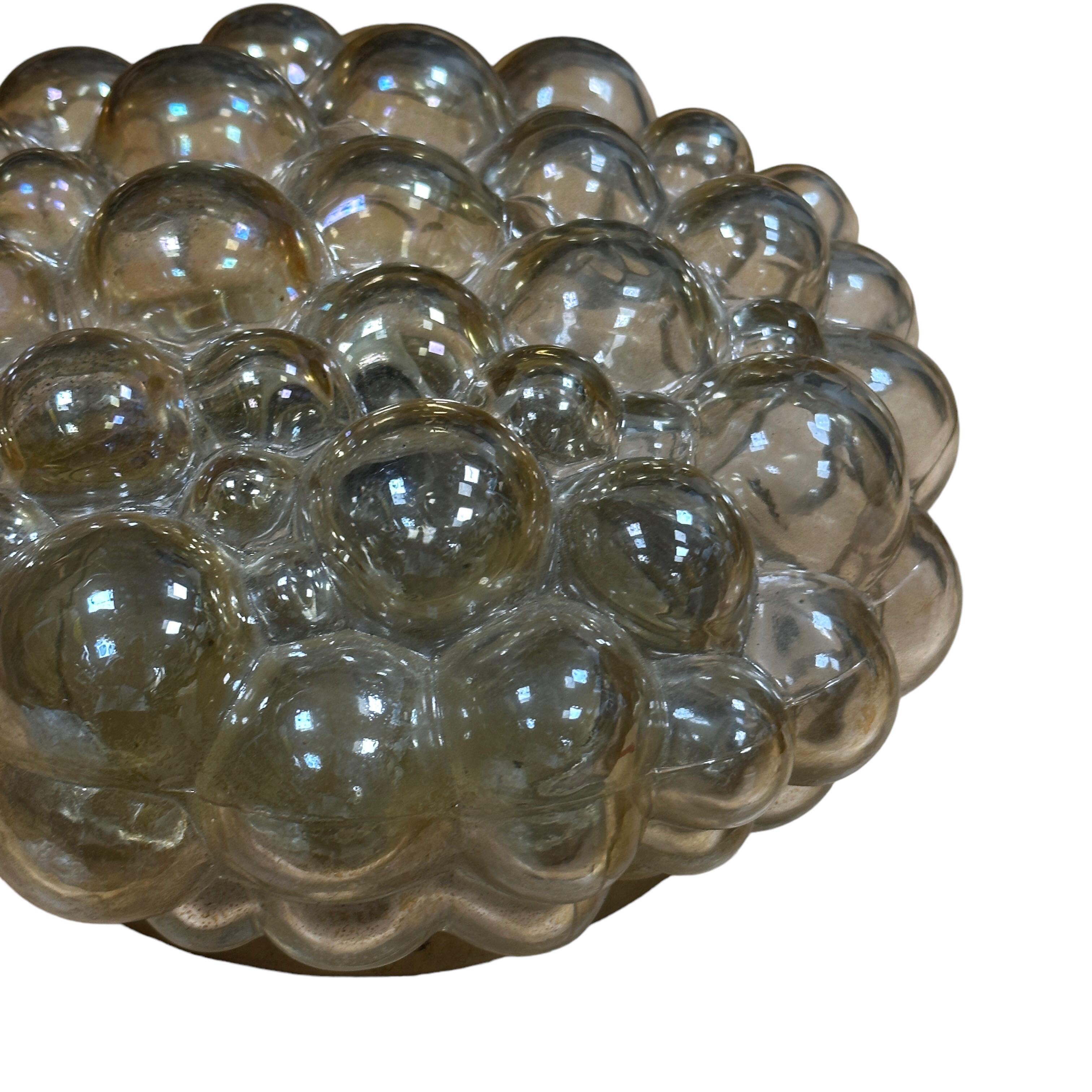 Bubble Glass Flush Mount or Sconce by Helena Tynell for Limburg, Germany, 1960s In Good Condition For Sale In Nuernberg, DE