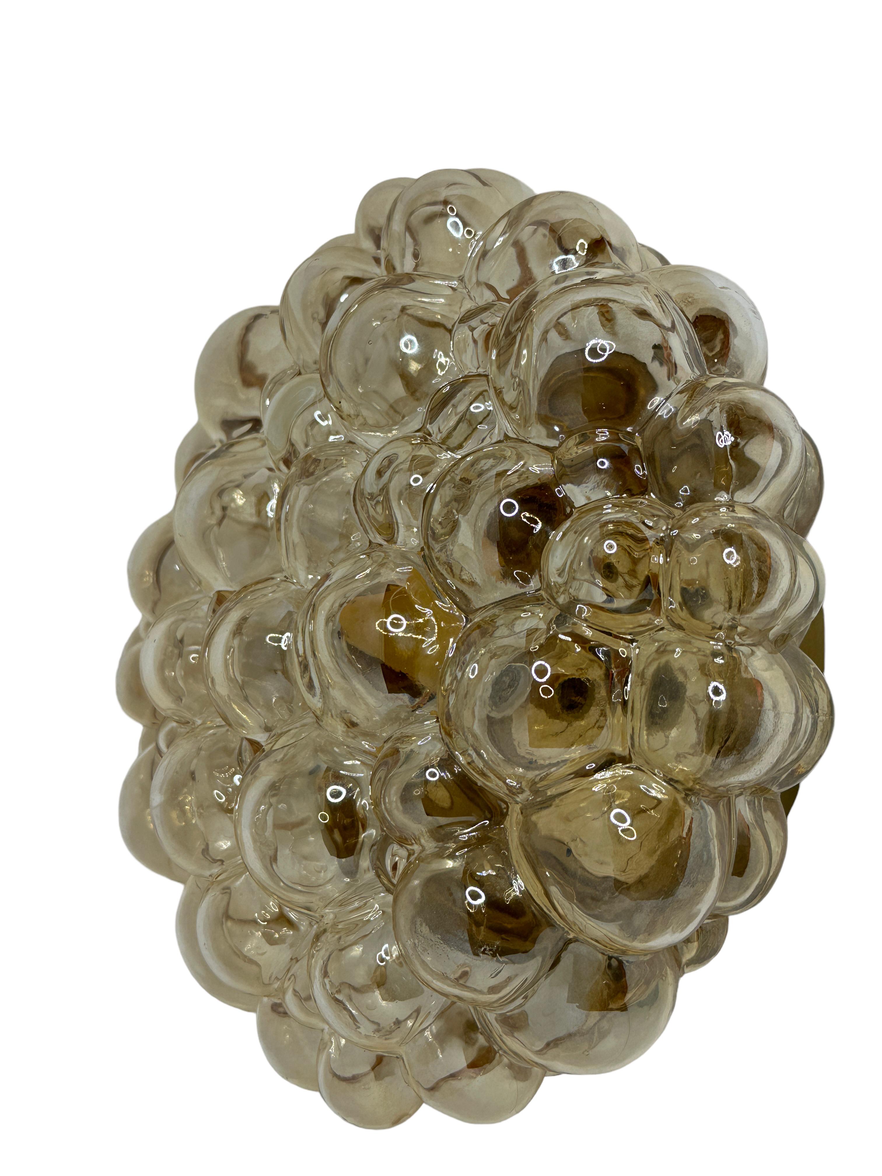 Mid-20th Century Bubble Glass Flush Mount or Sconce by Helena Tynell for Limburg, Germany, 1960s