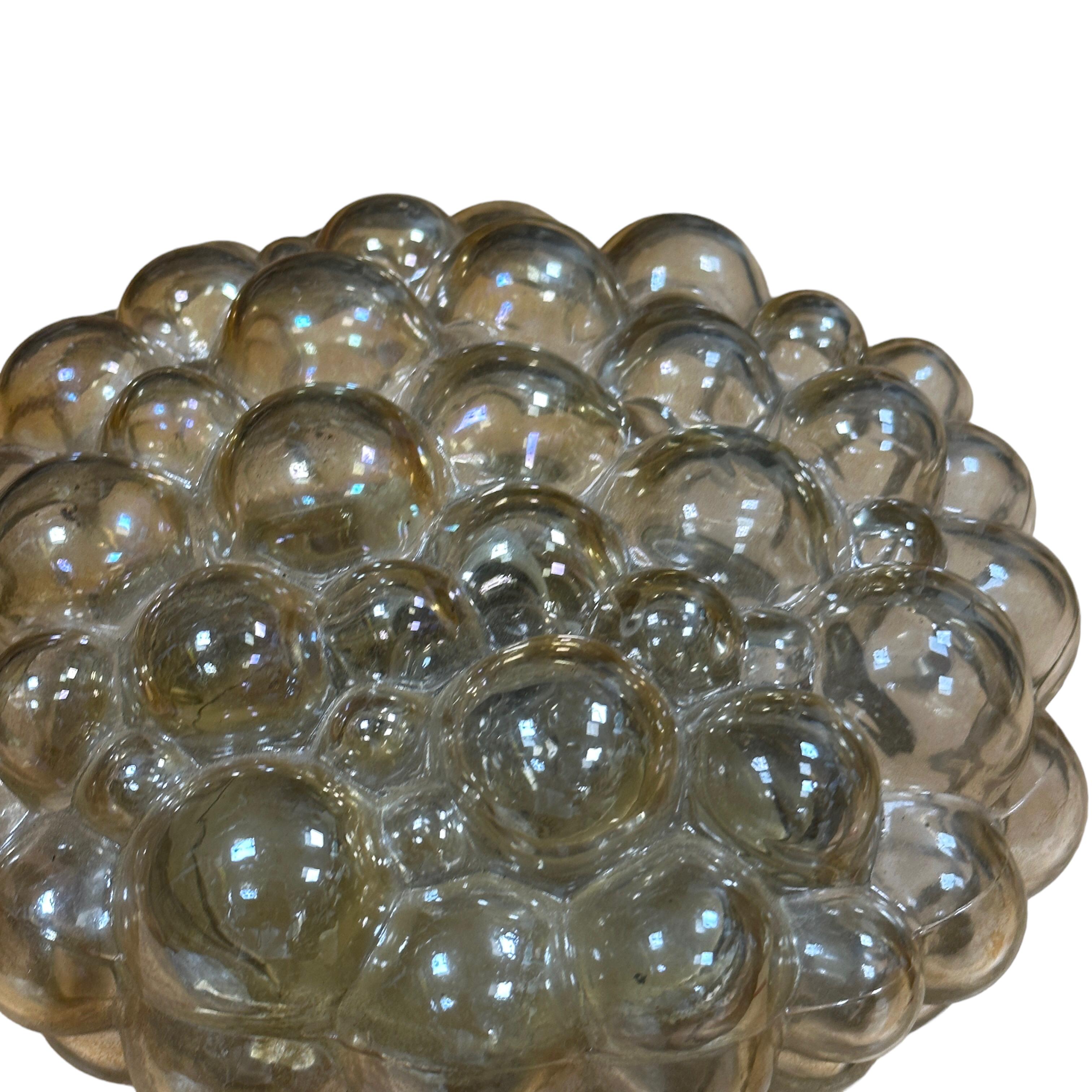 Mid-20th Century Bubble Glass Flush Mount or Sconce by Helena Tynell for Limburg, Germany, 1960s For Sale