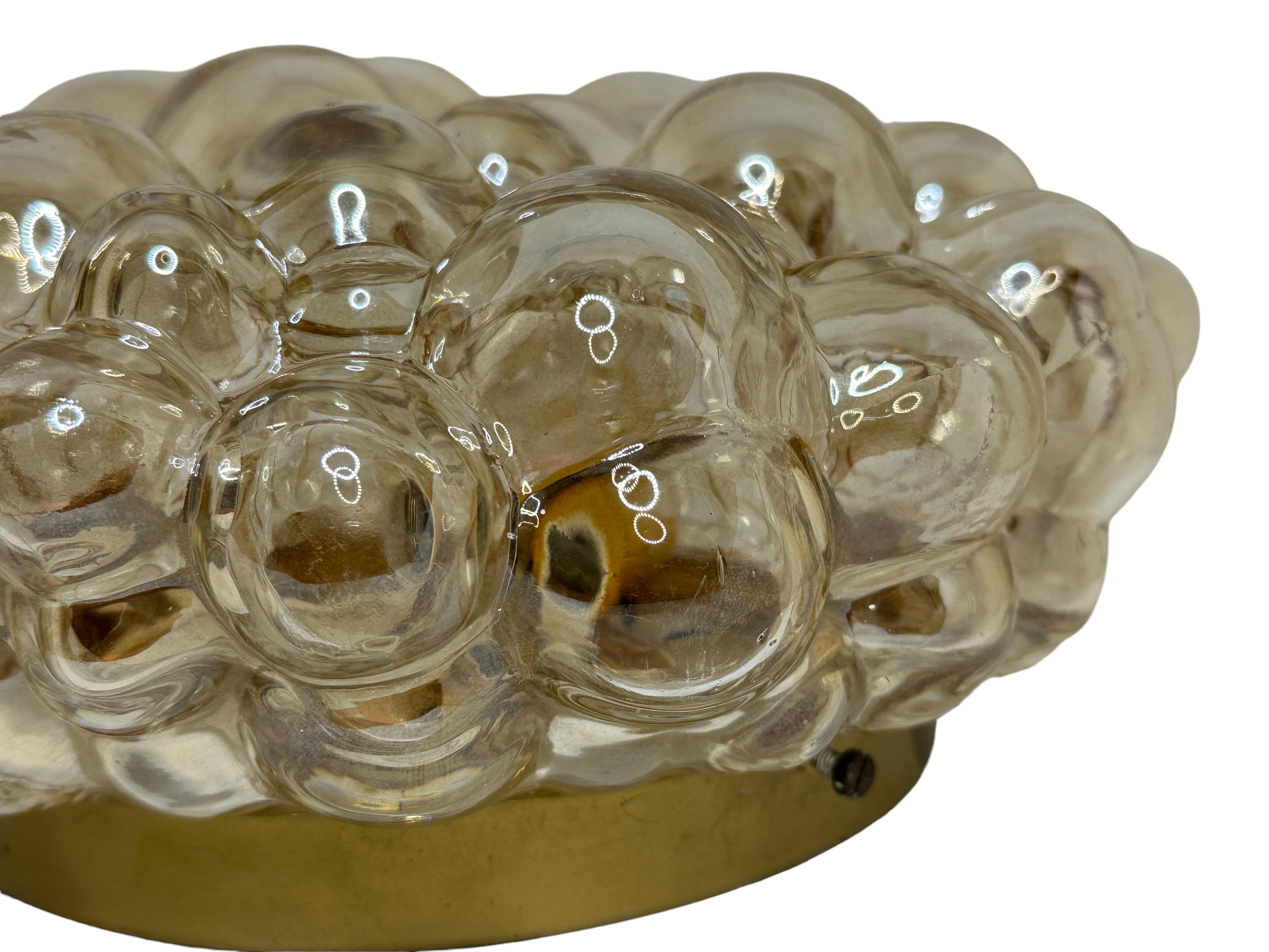 Metal Bubble Glass Flush Mount or Sconce by Helena Tynell for Limburg, Germany, 1960s