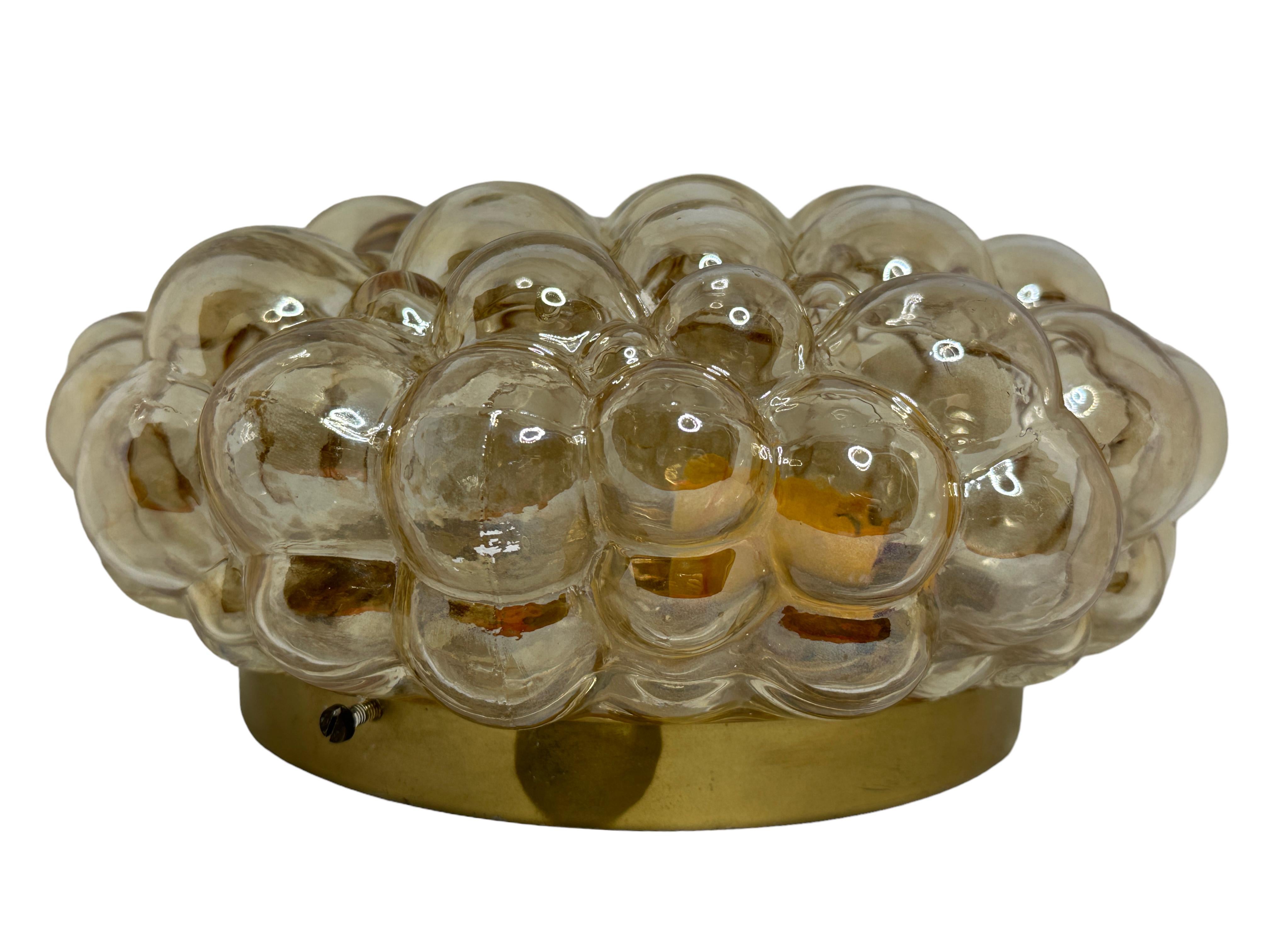Bubble Glass Flush Mount or Sconce by Helena Tynell for Limburg, Germany, 1960s 2